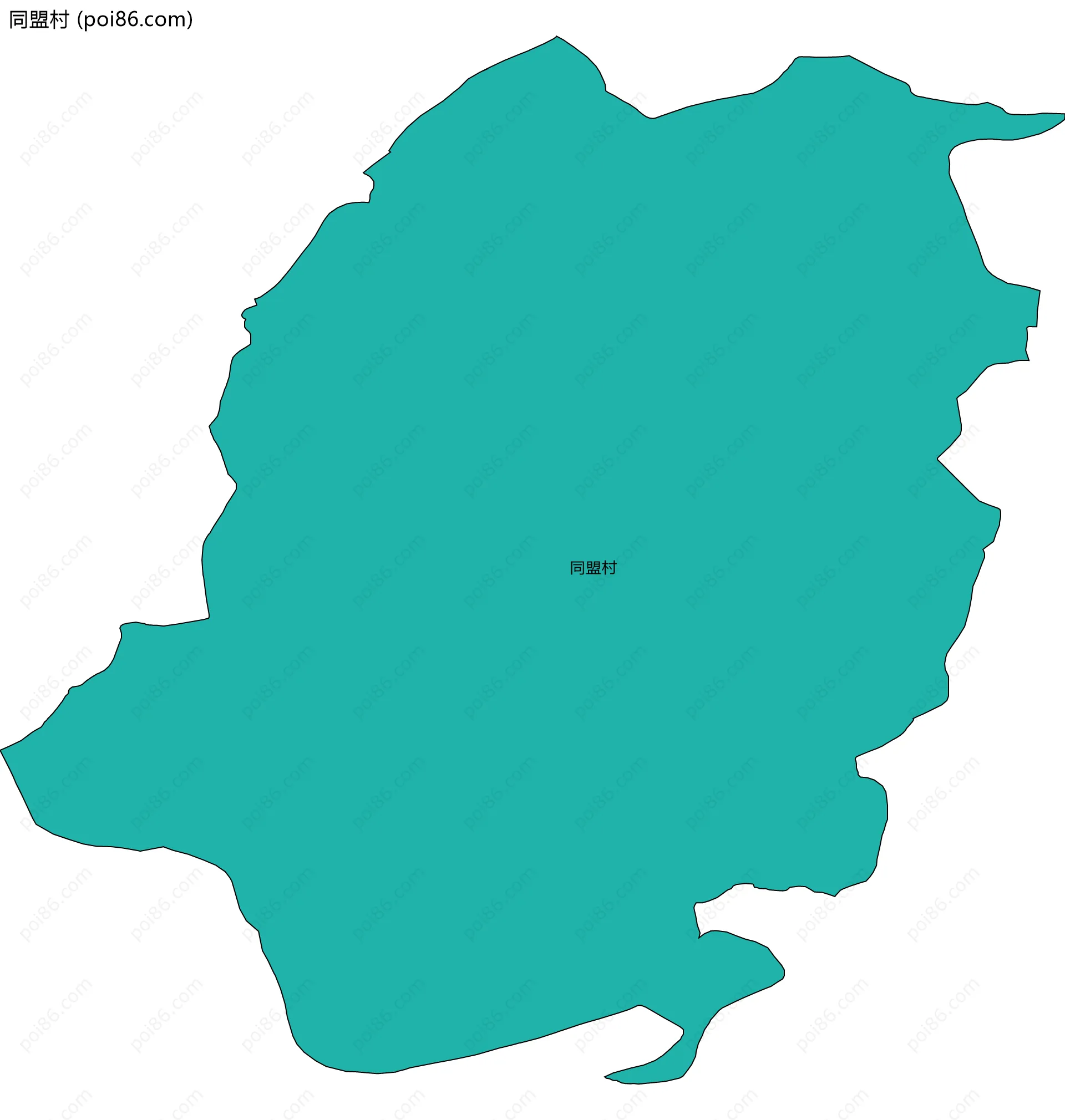 同盟村边界地图