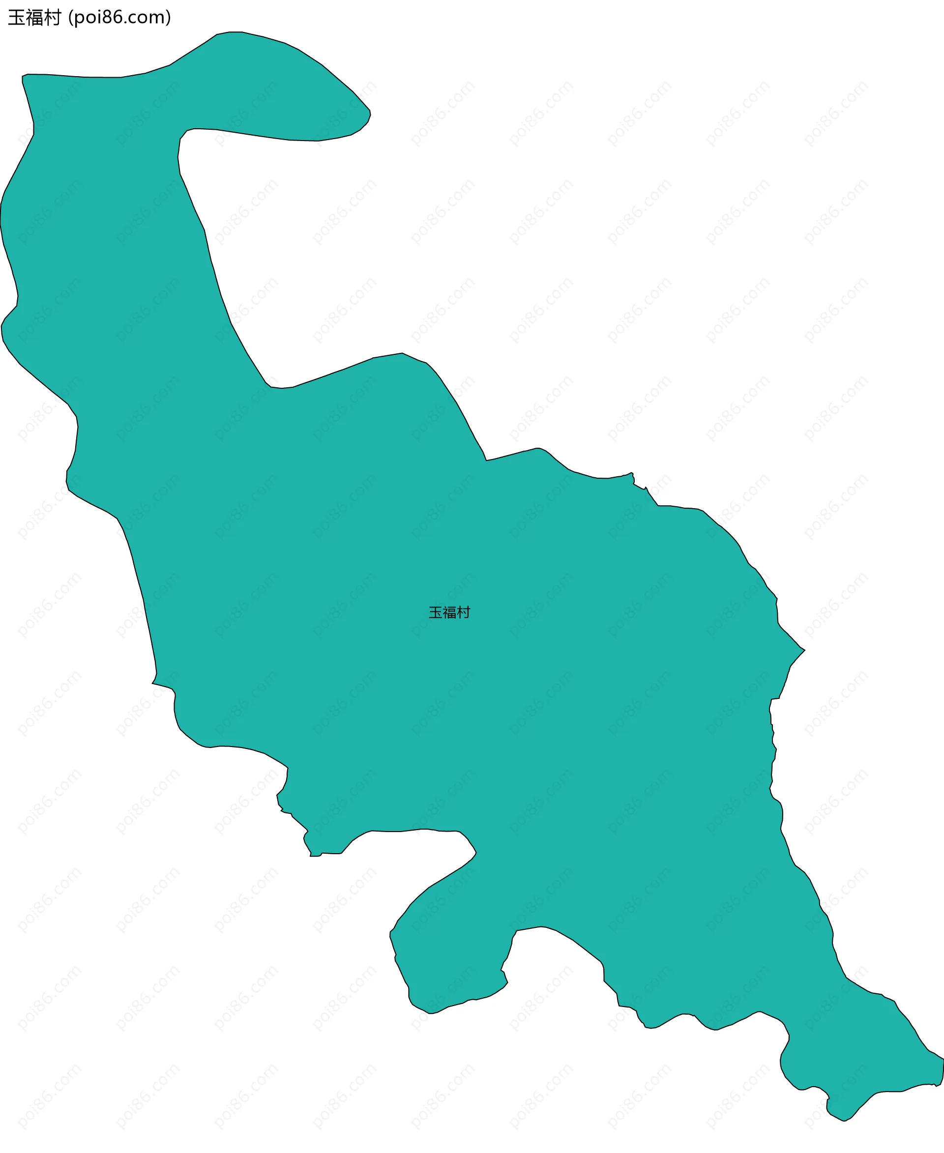 玉福村边界地图