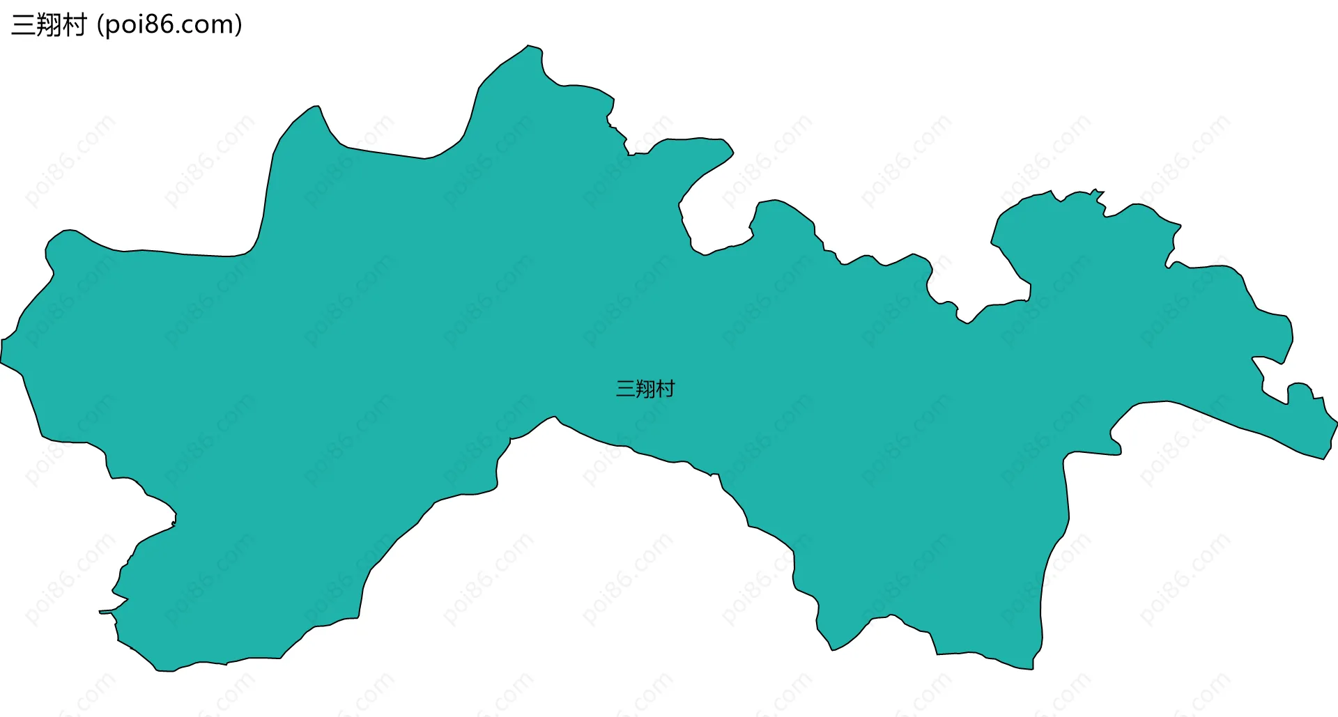 三翔村边界地图