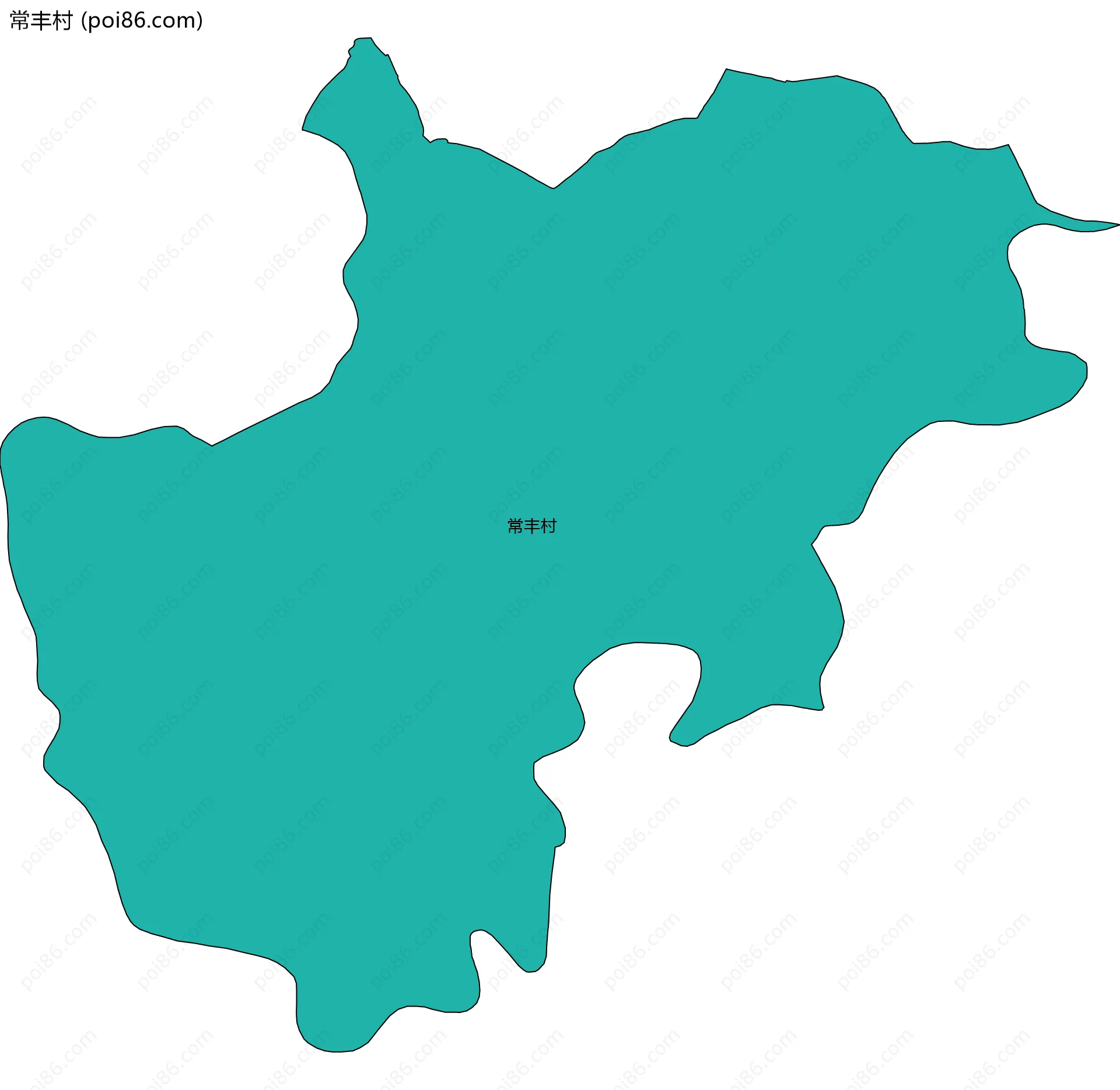 常丰村边界地图