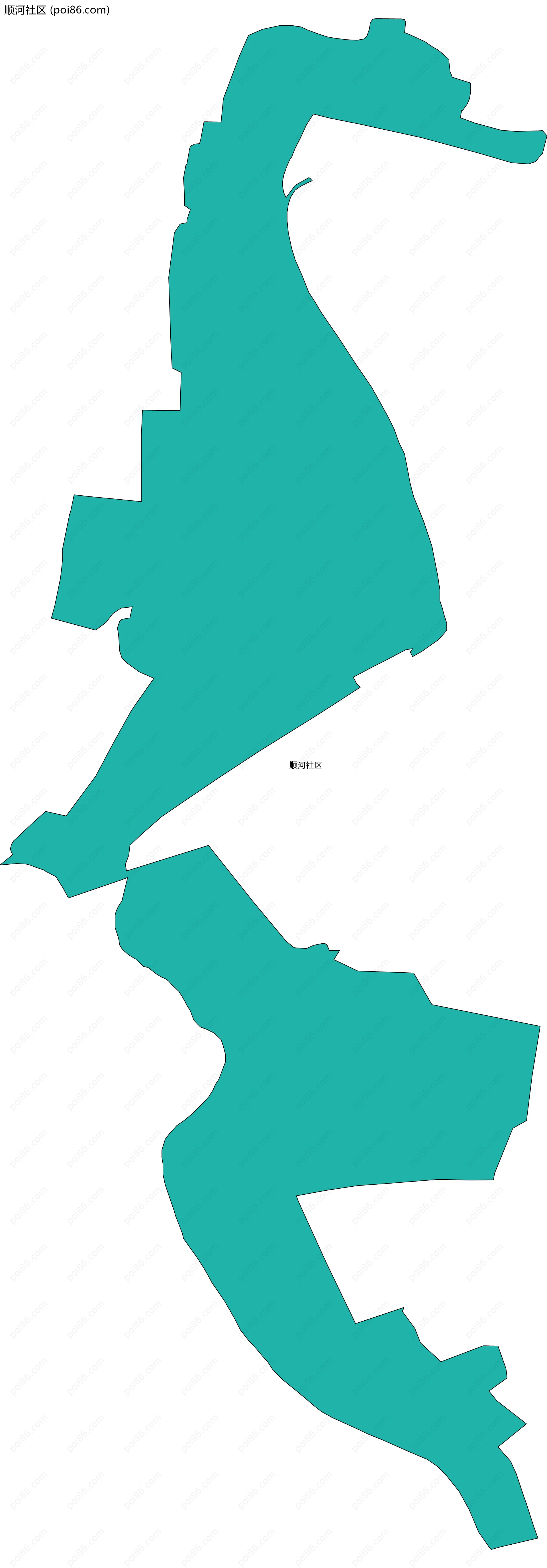 顺河社区边界地图