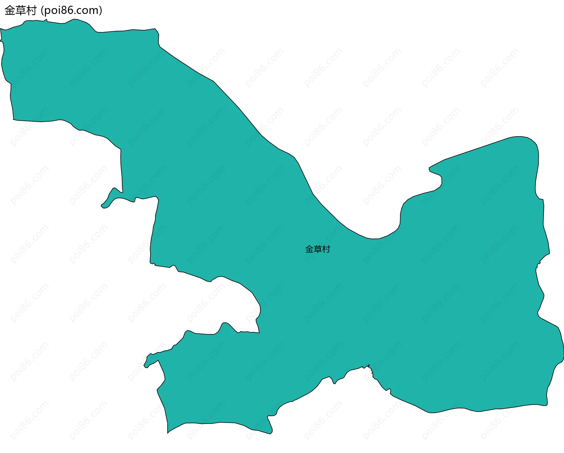 金草村边界地图