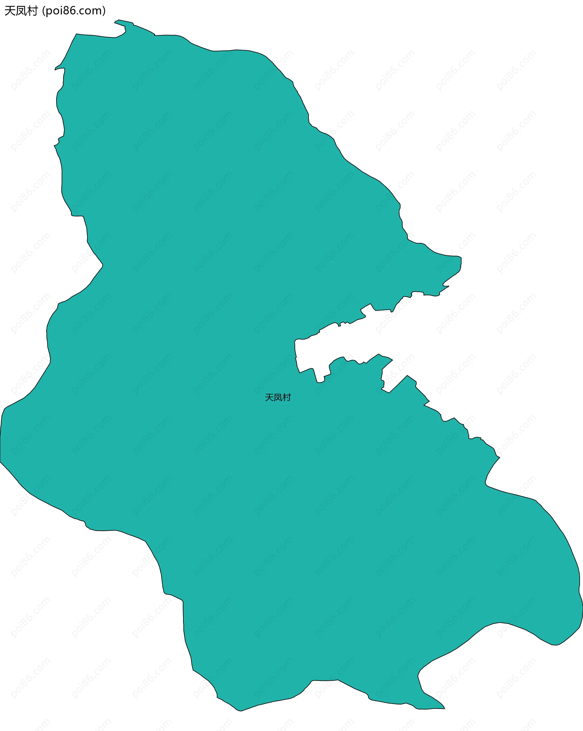 天凤村边界地图