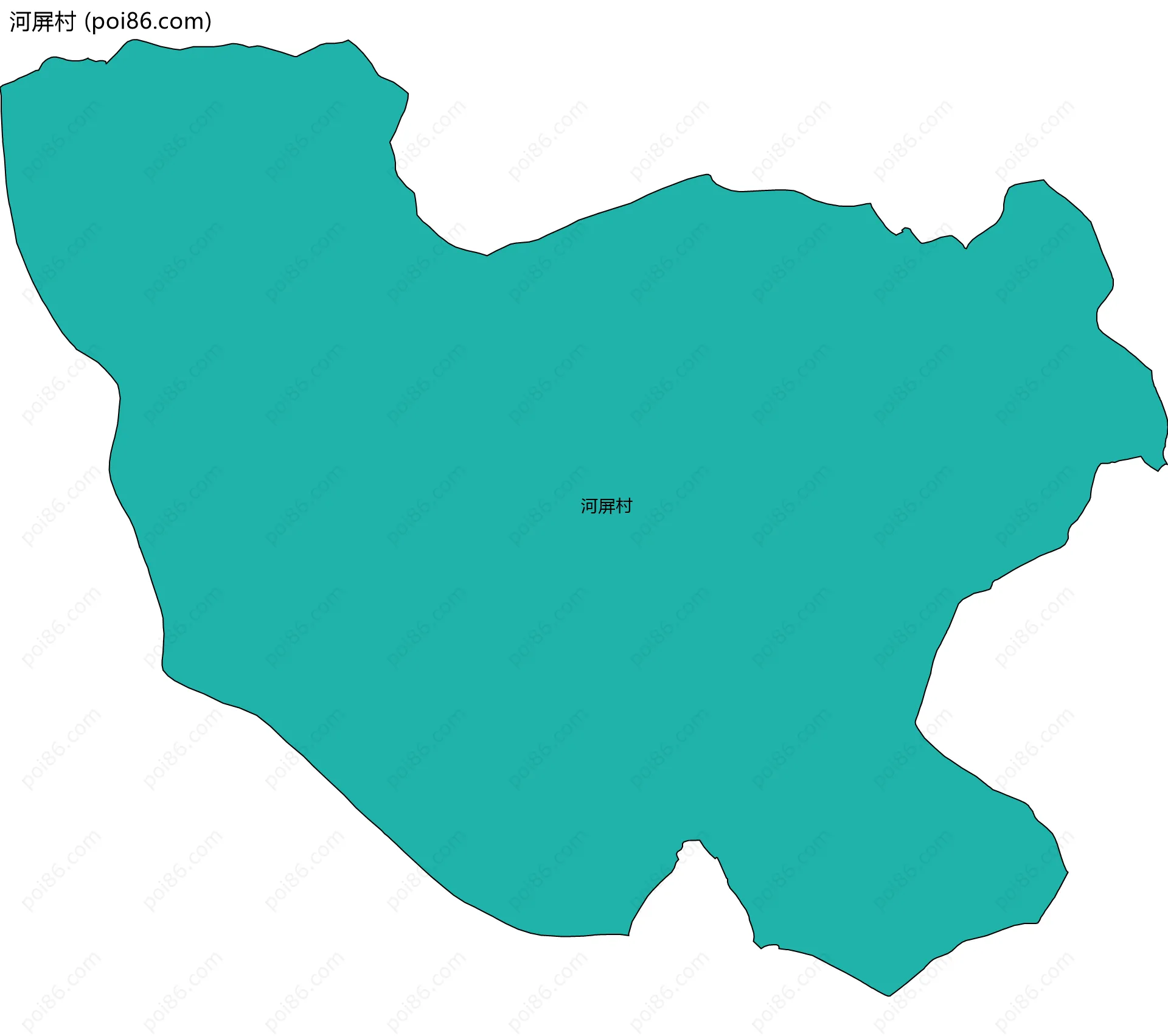 河屏村边界地图