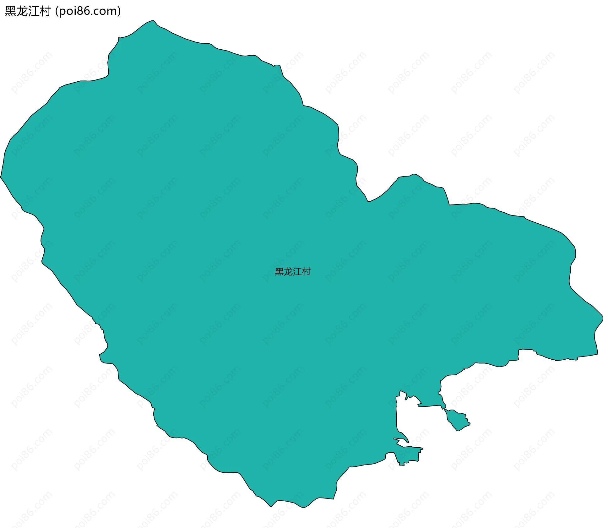 黑龙江村边界地图