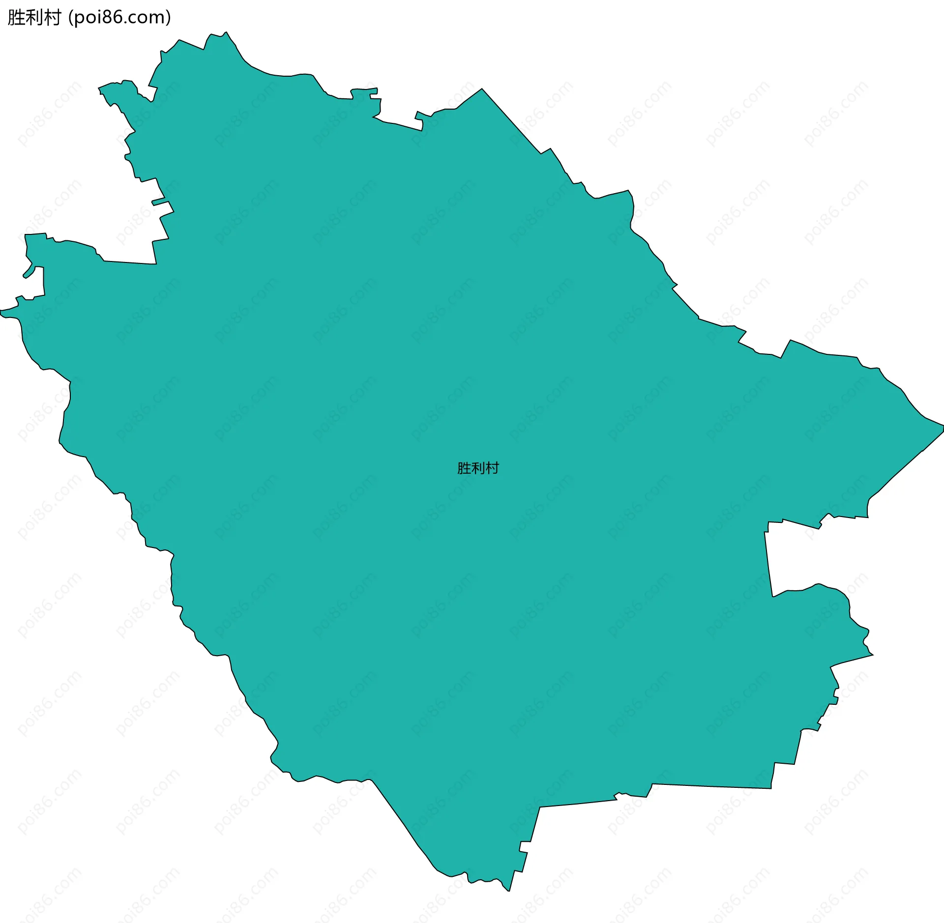 胜利村边界地图