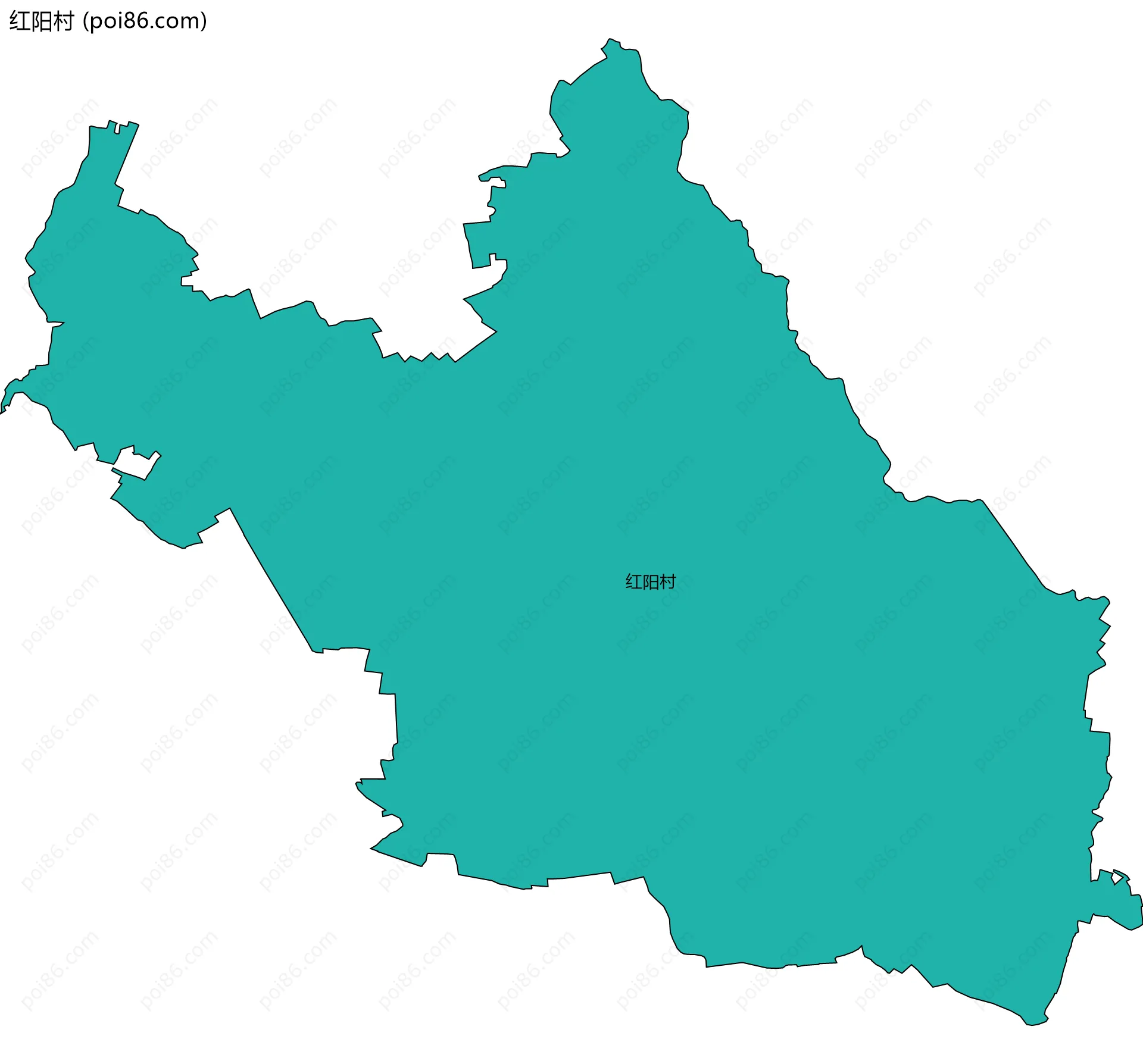 红阳村边界地图