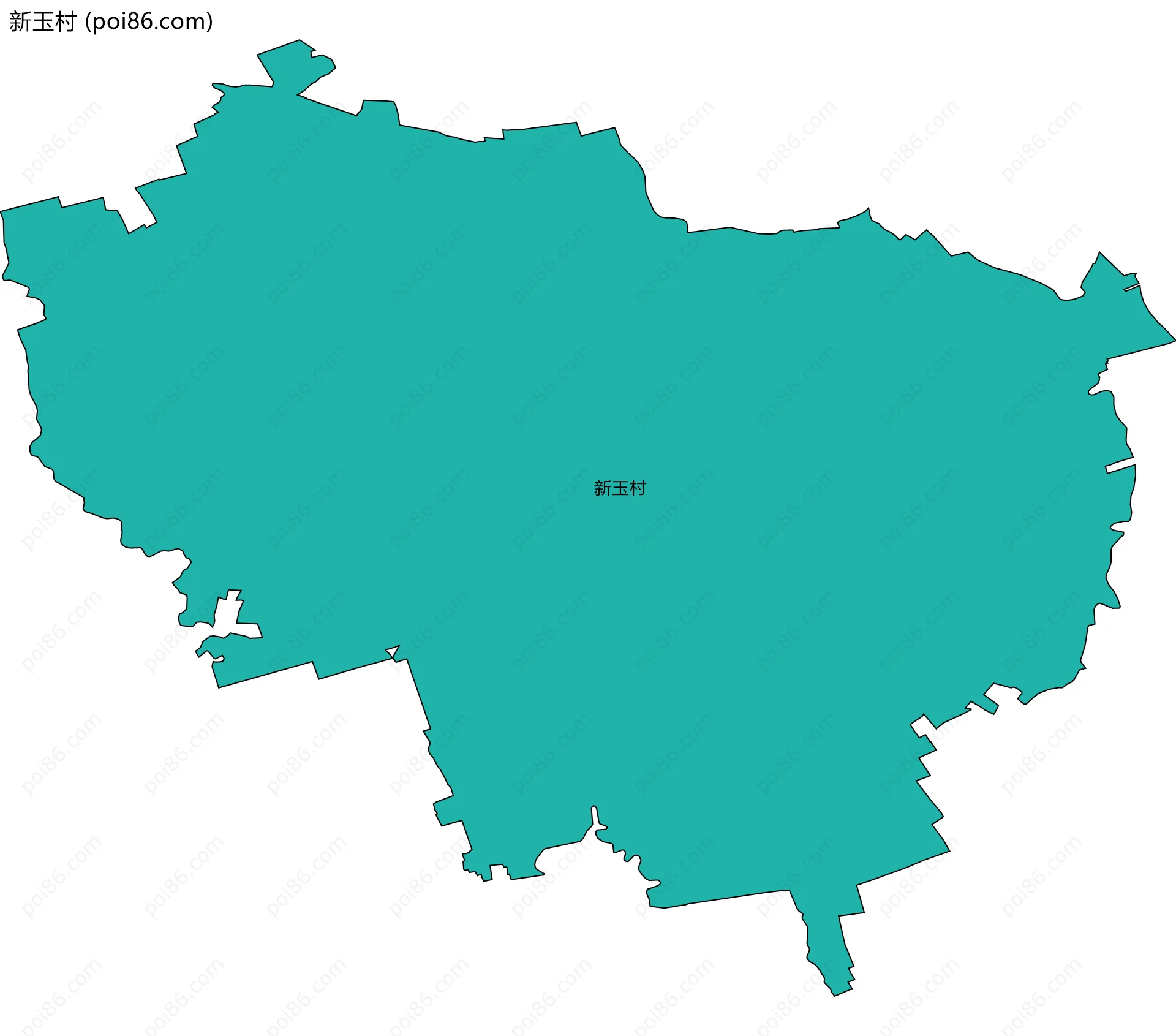 新玉村边界地图