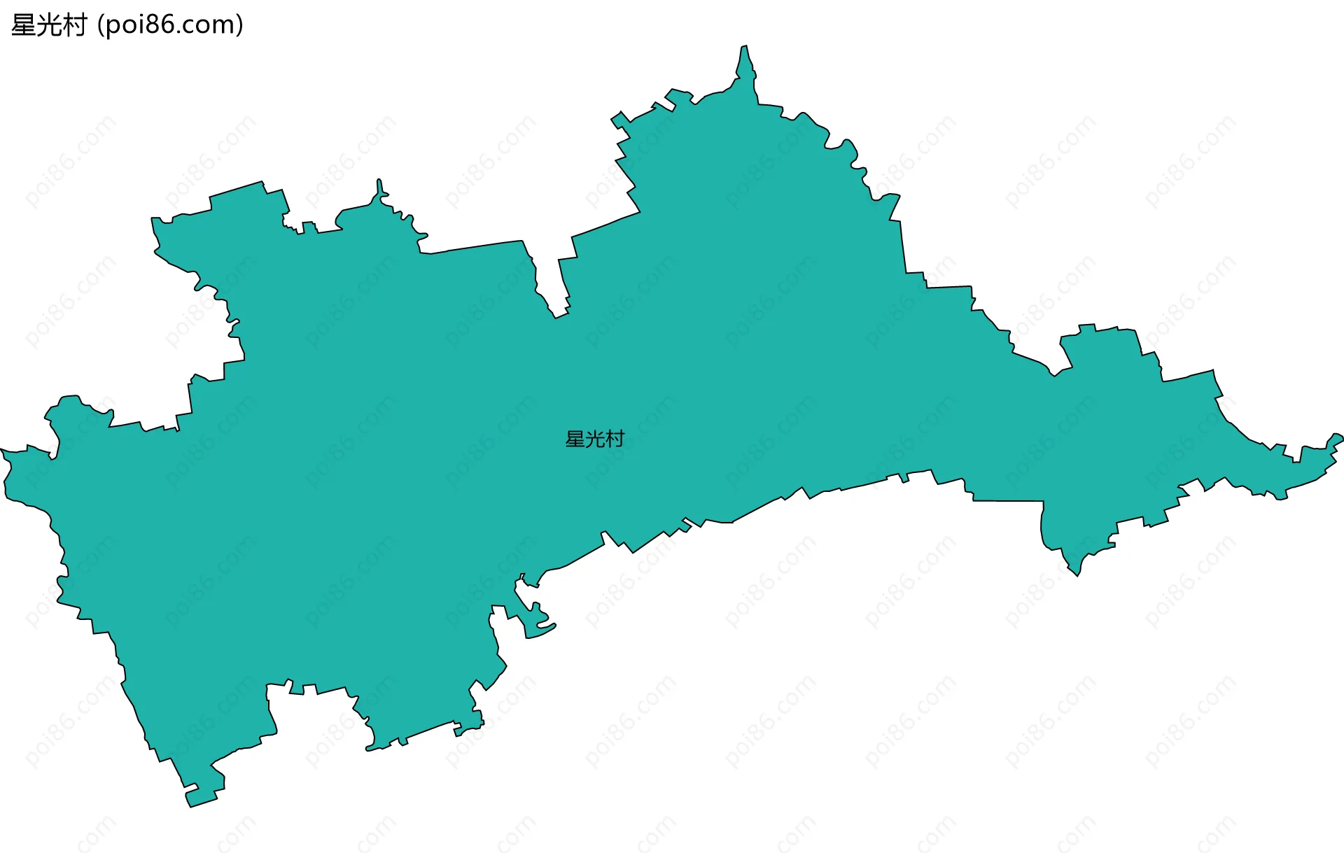 星光村边界地图