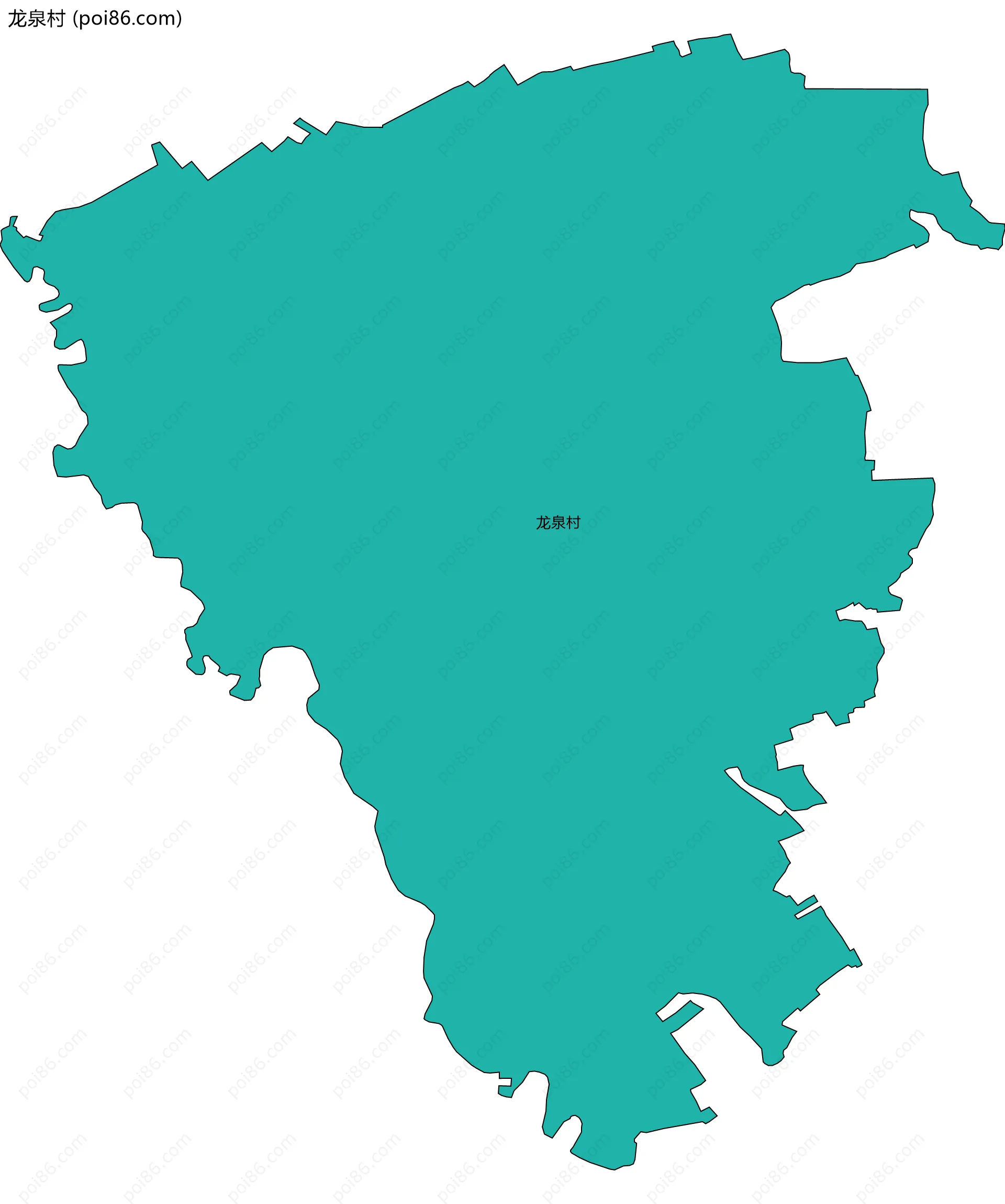 龙泉村边界地图