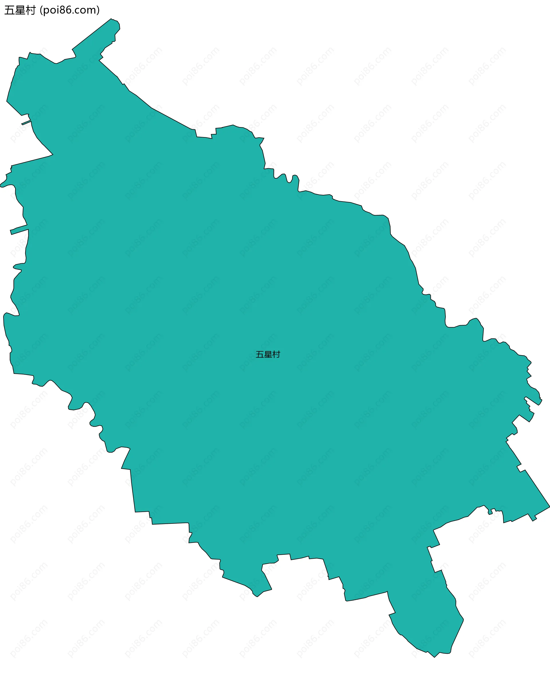 五星村边界地图