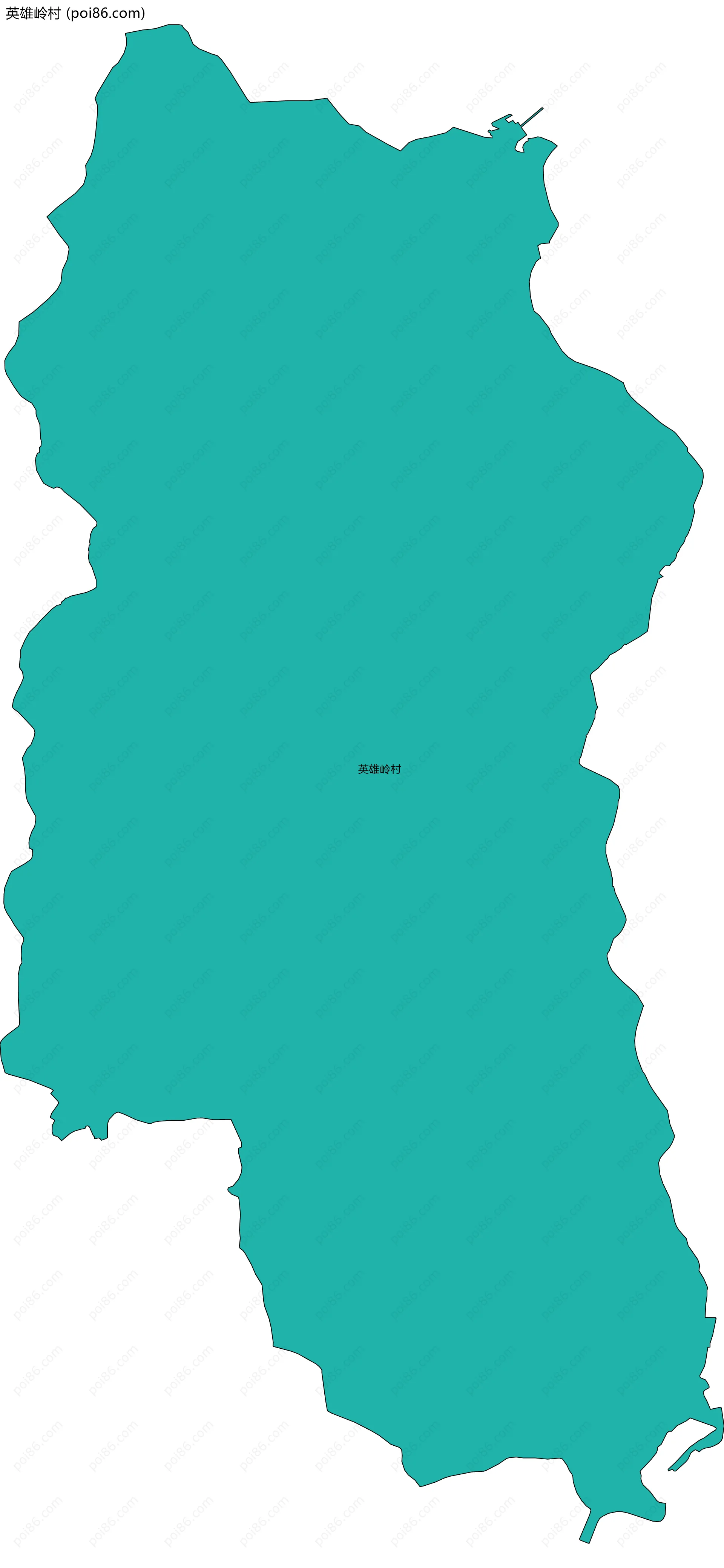 英雄岭村边界地图