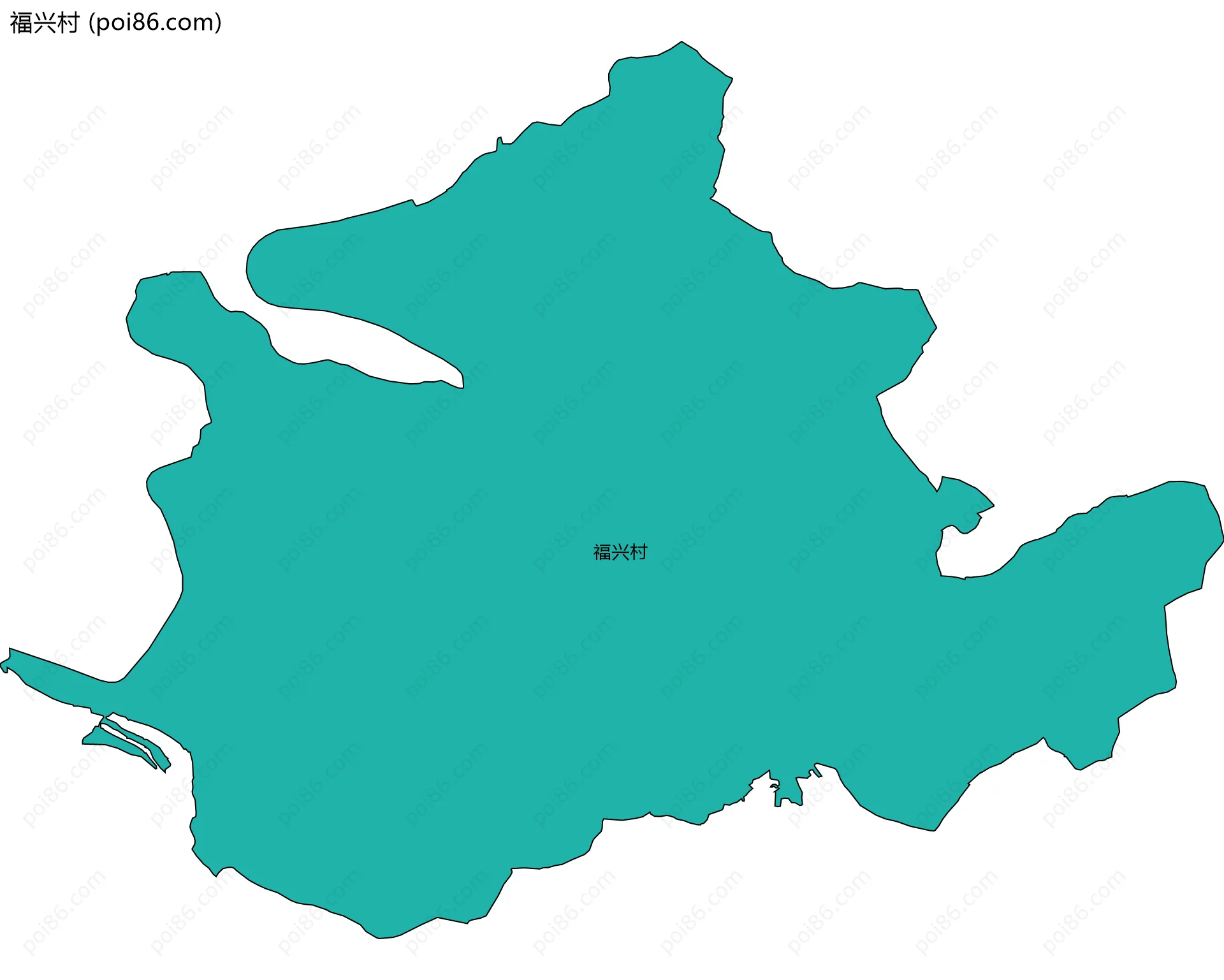 福兴村边界地图