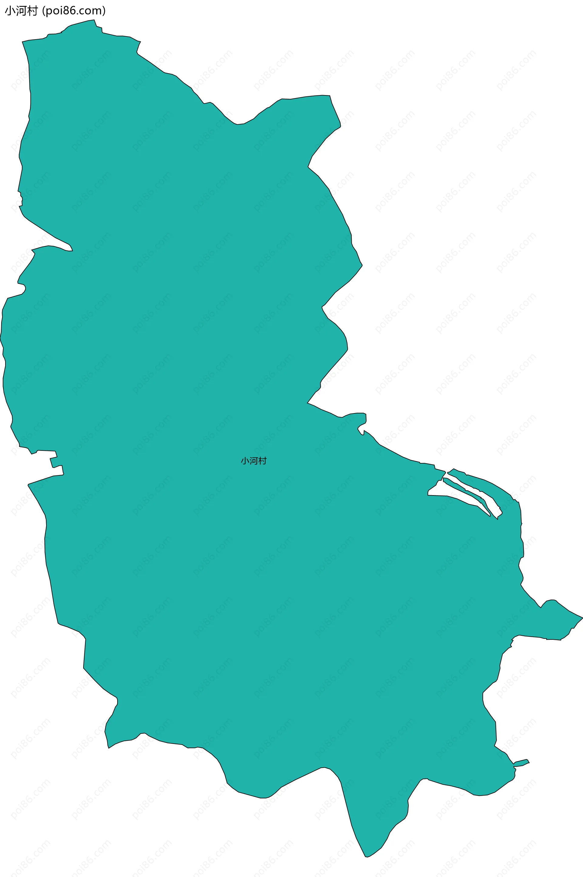 小河村边界地图