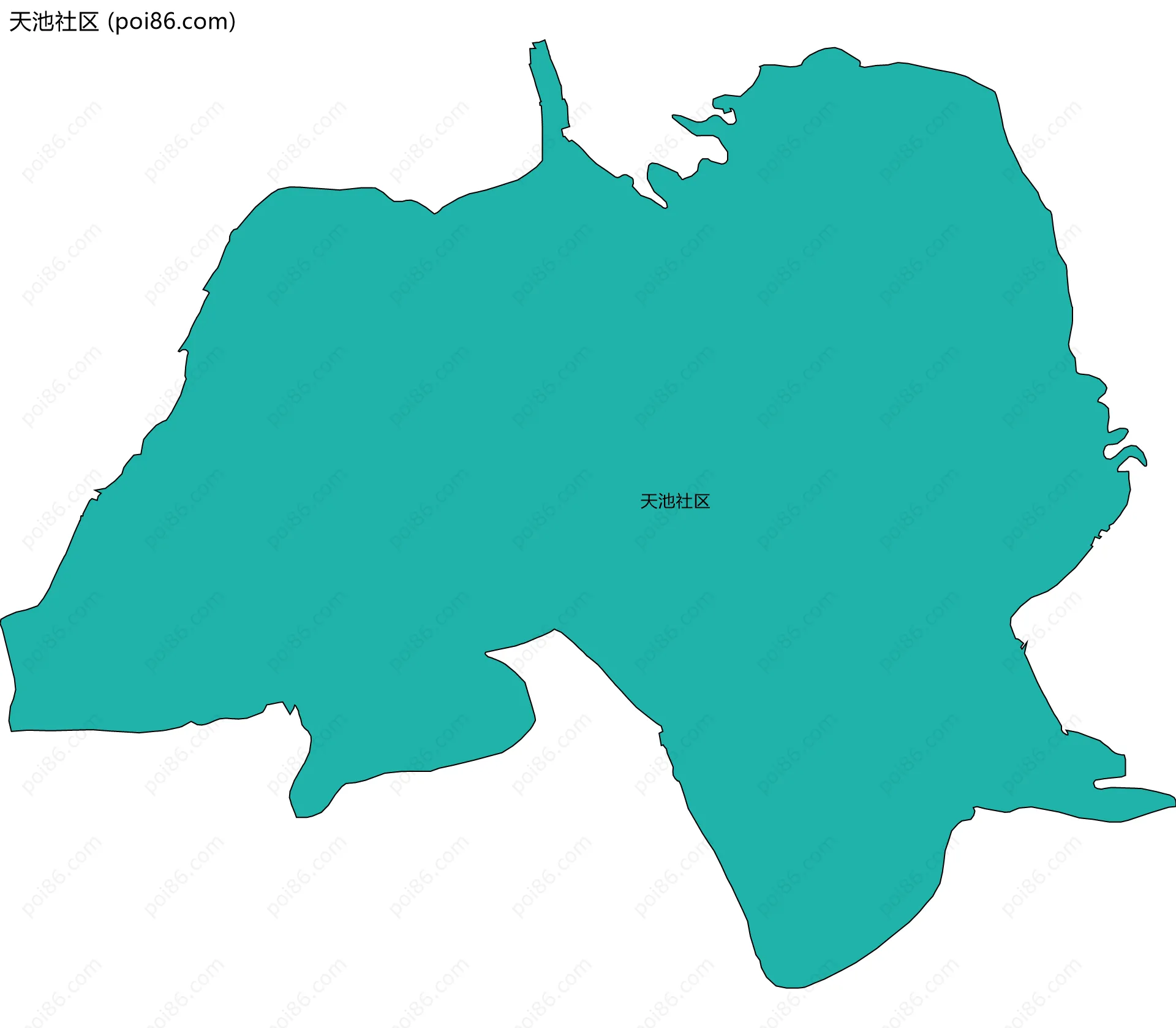 天池社区边界地图