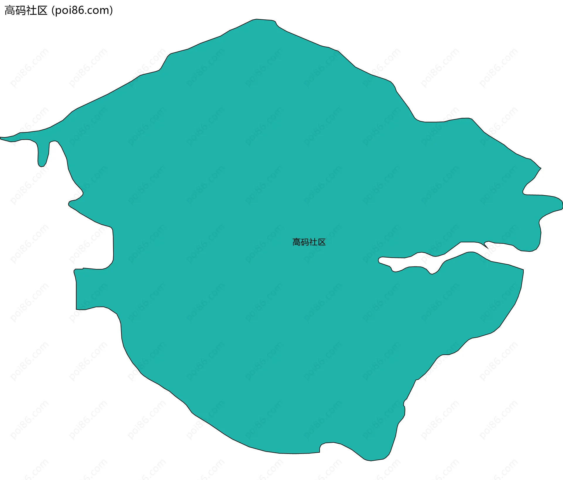 高码社区边界地图
