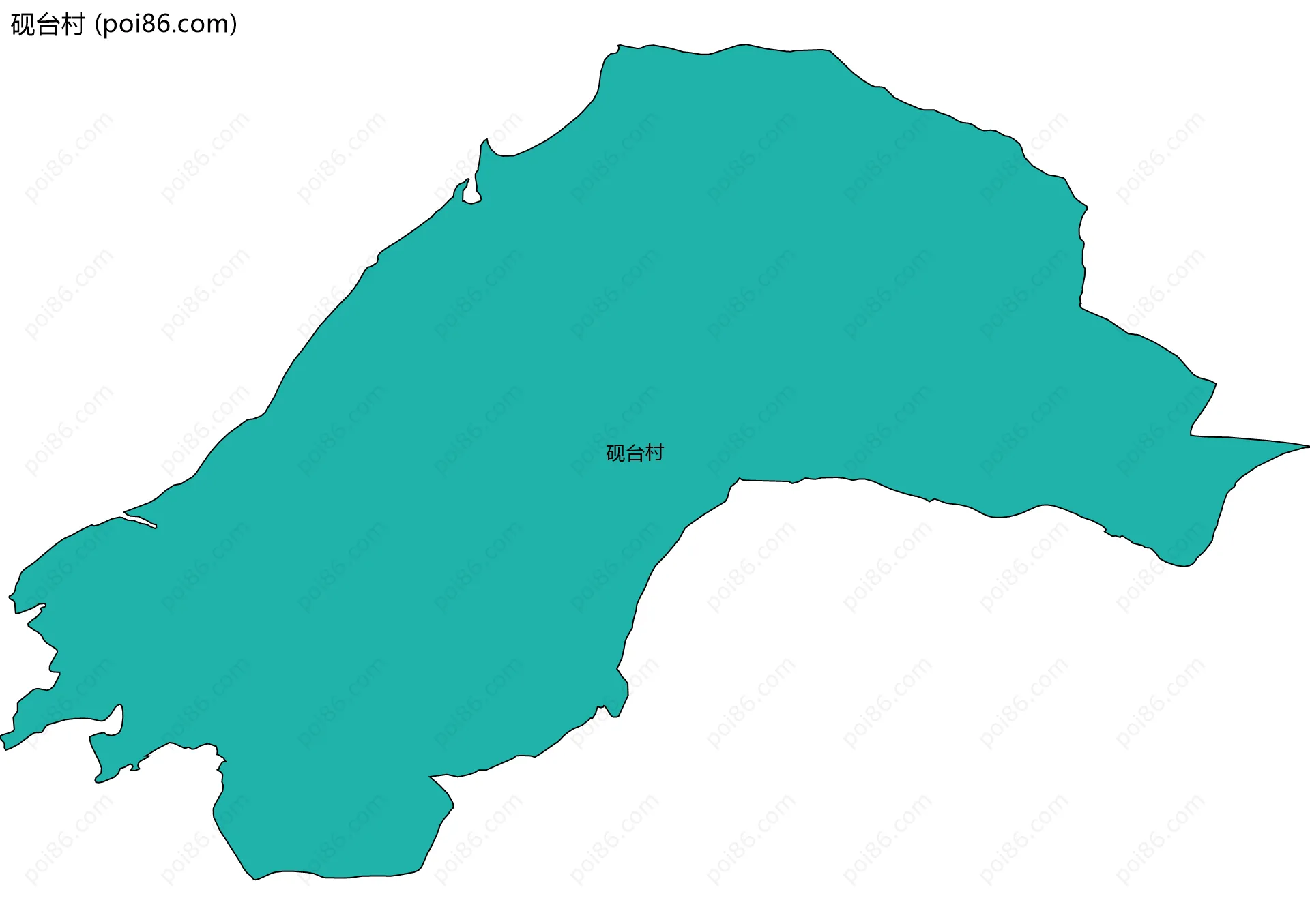 砚台村边界地图
