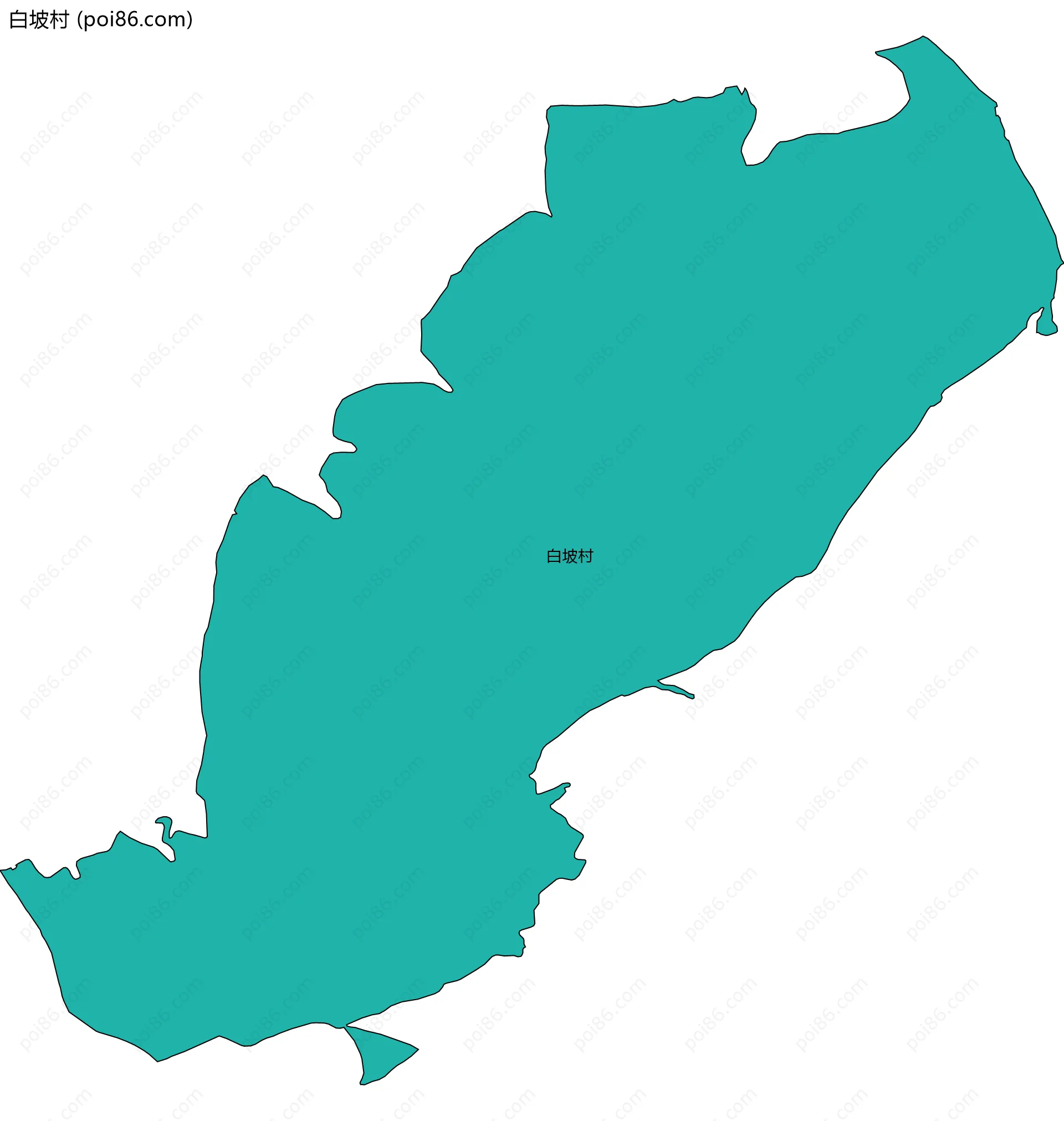 白坡村边界地图