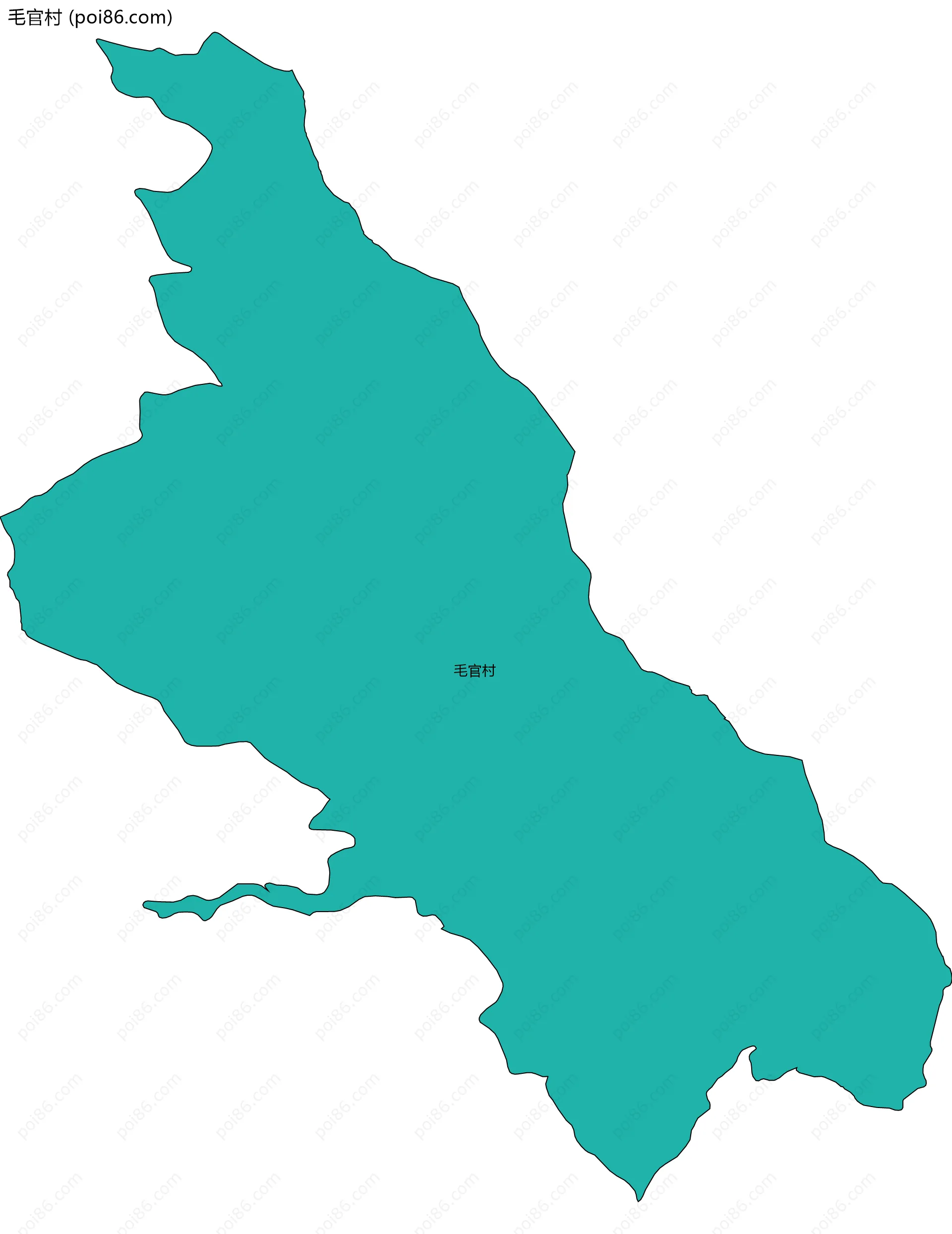 毛官村边界地图