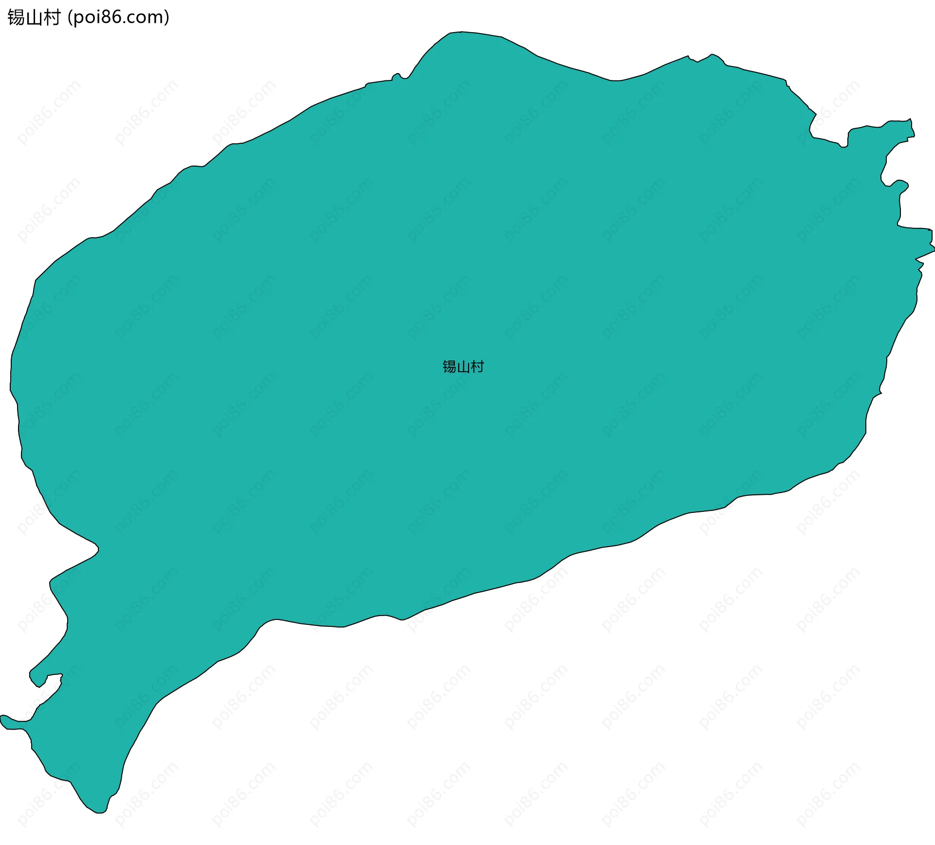 锡山村边界地图