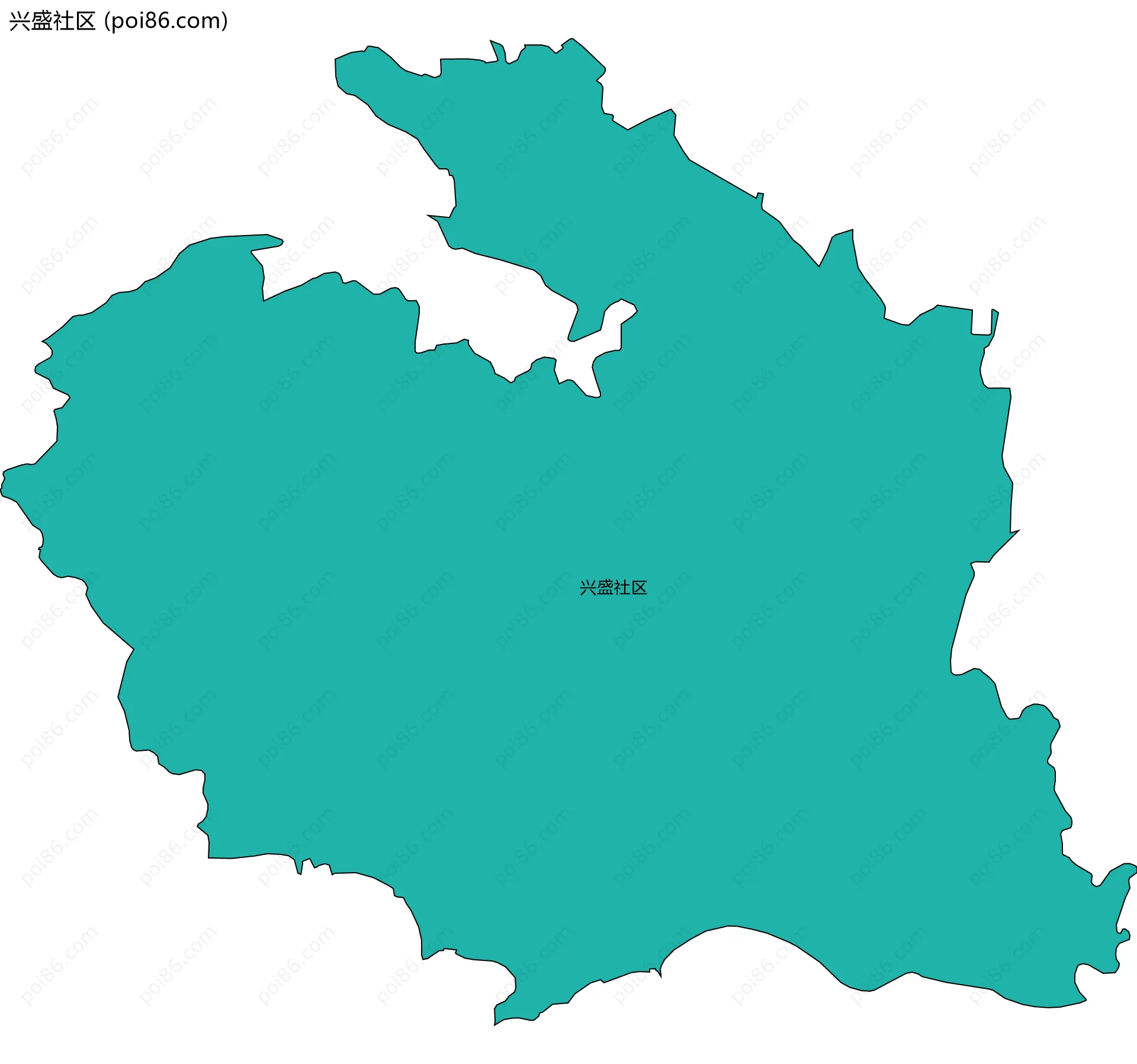 兴盛社区边界地图