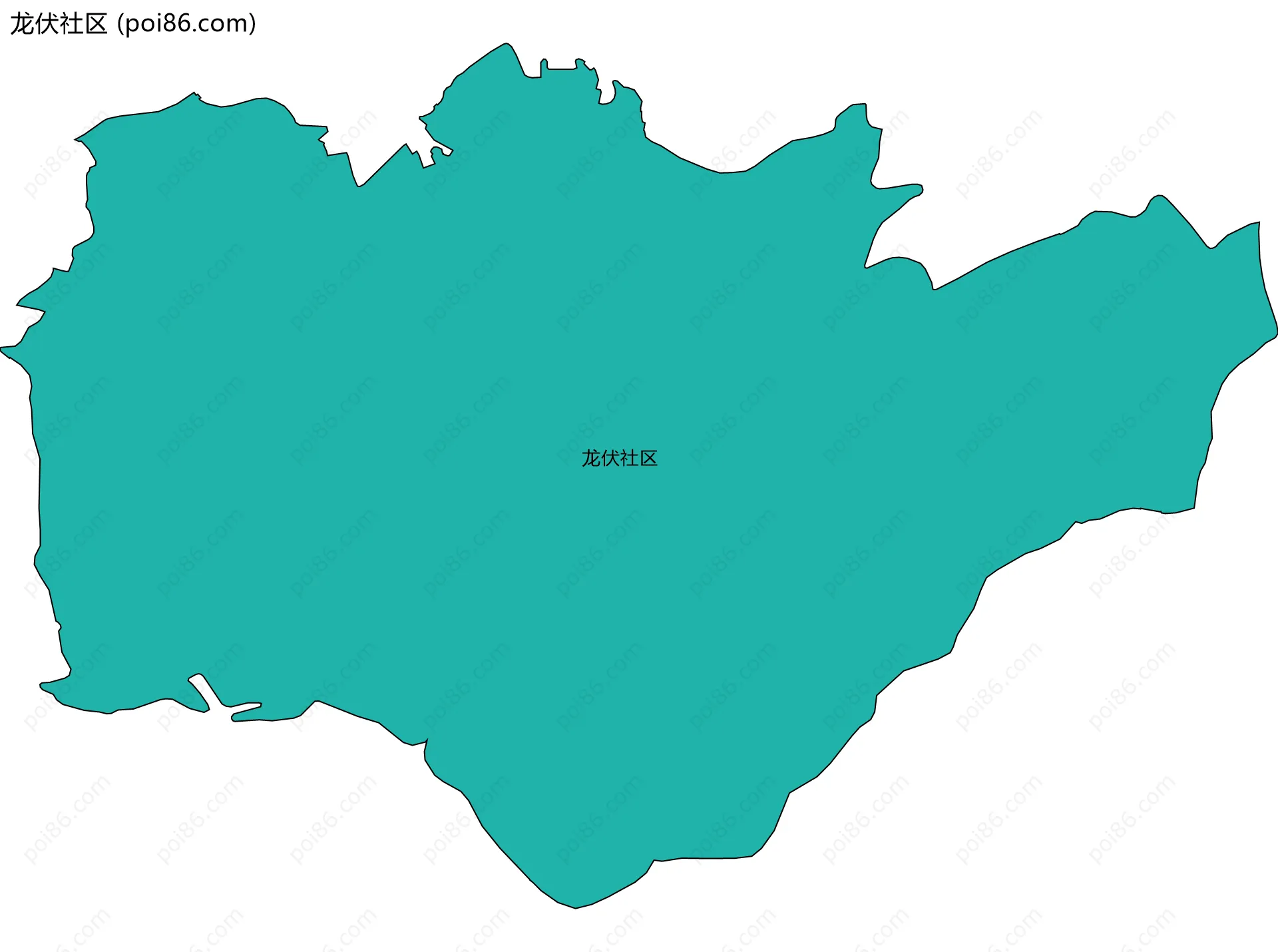龙伏社区边界地图