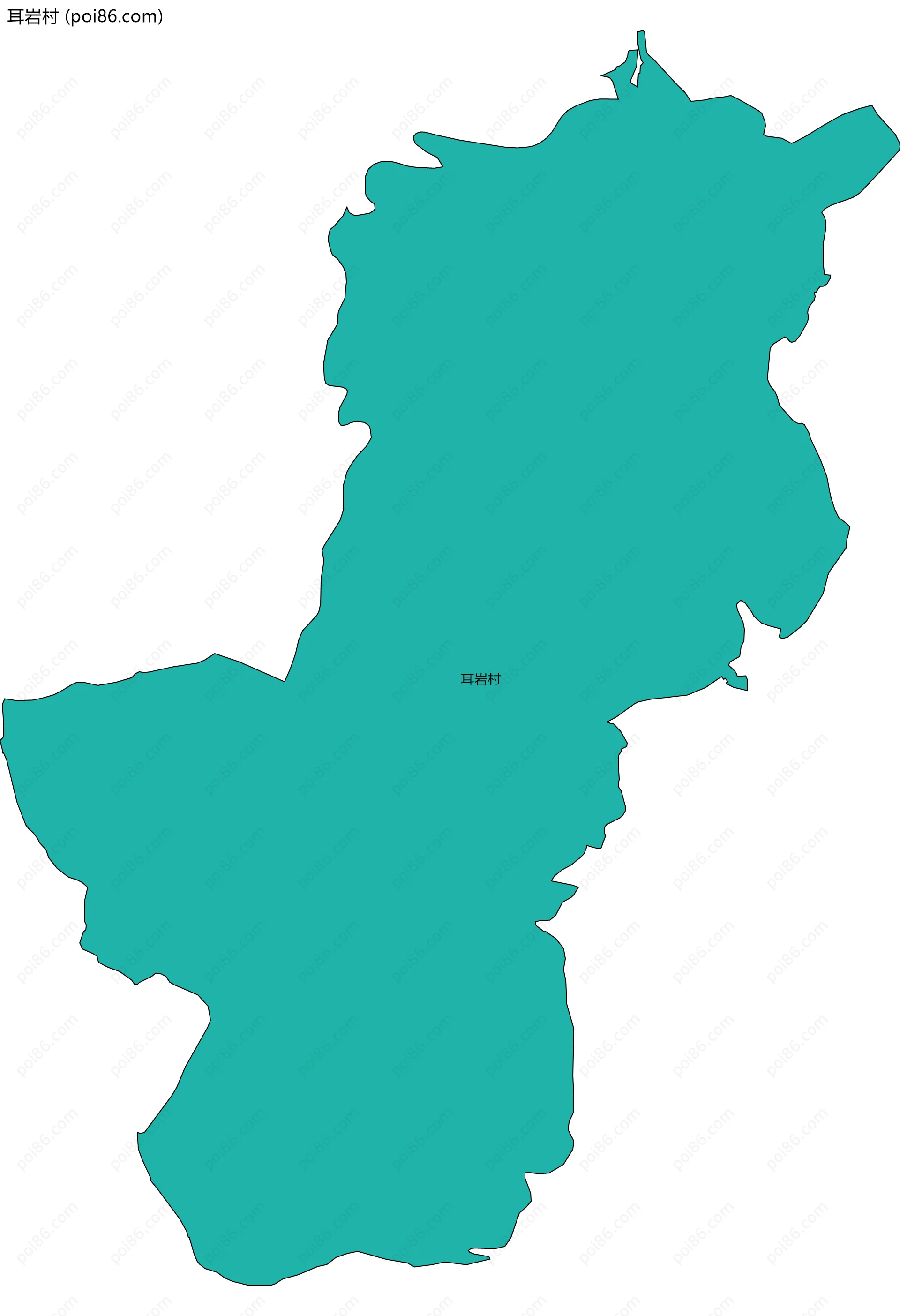 耳岩村边界地图
