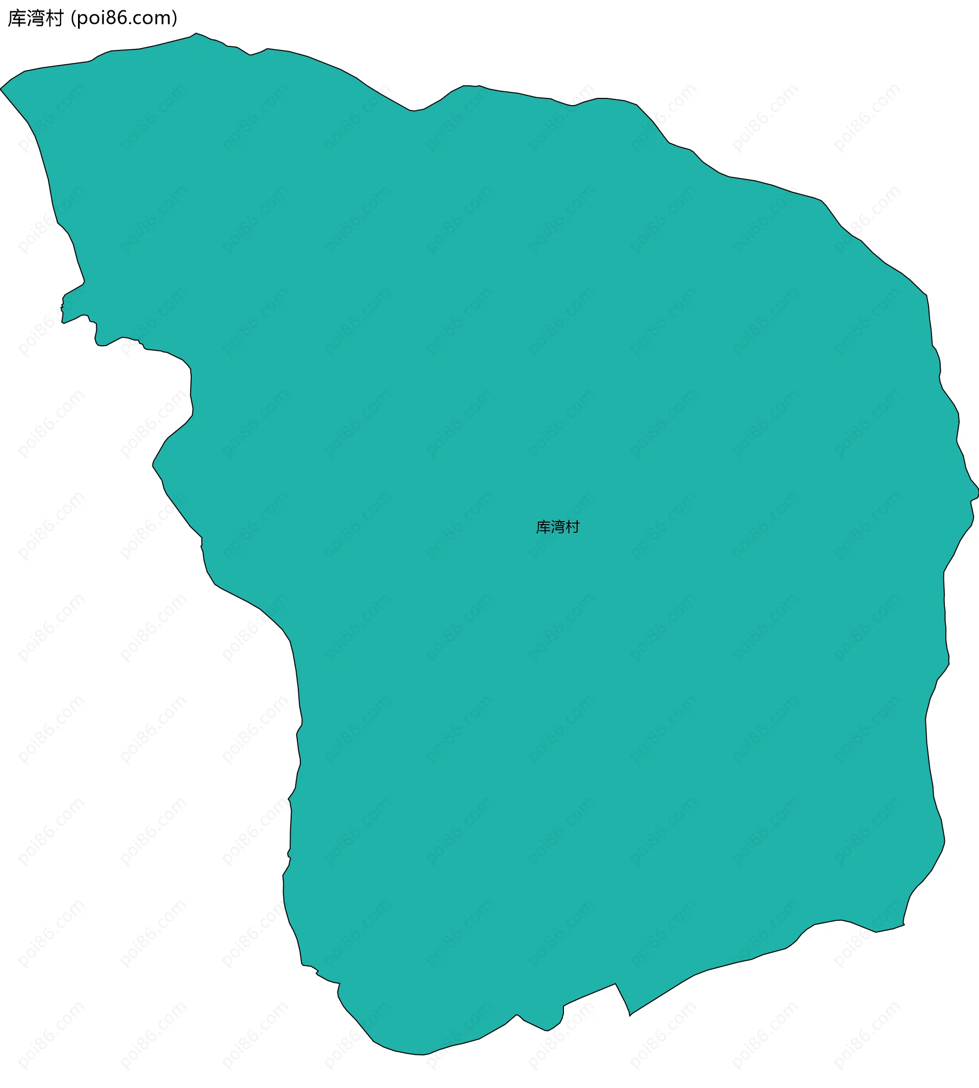 库湾村边界地图