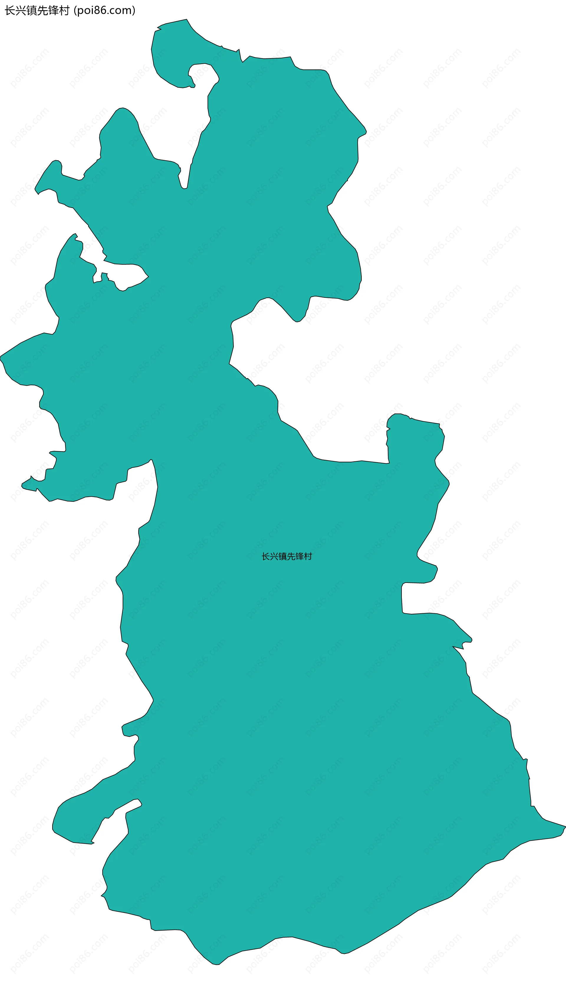 长兴镇先锋村边界地图