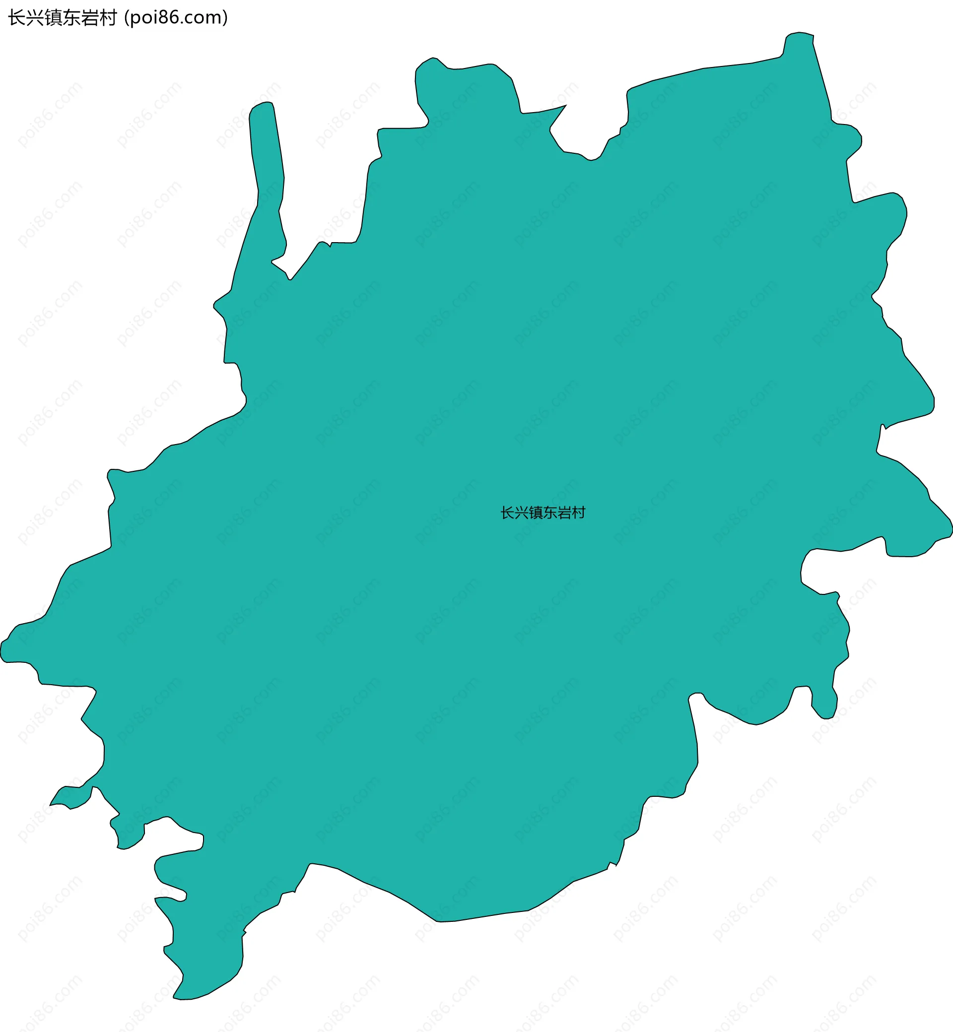 长兴镇东岩村边界地图