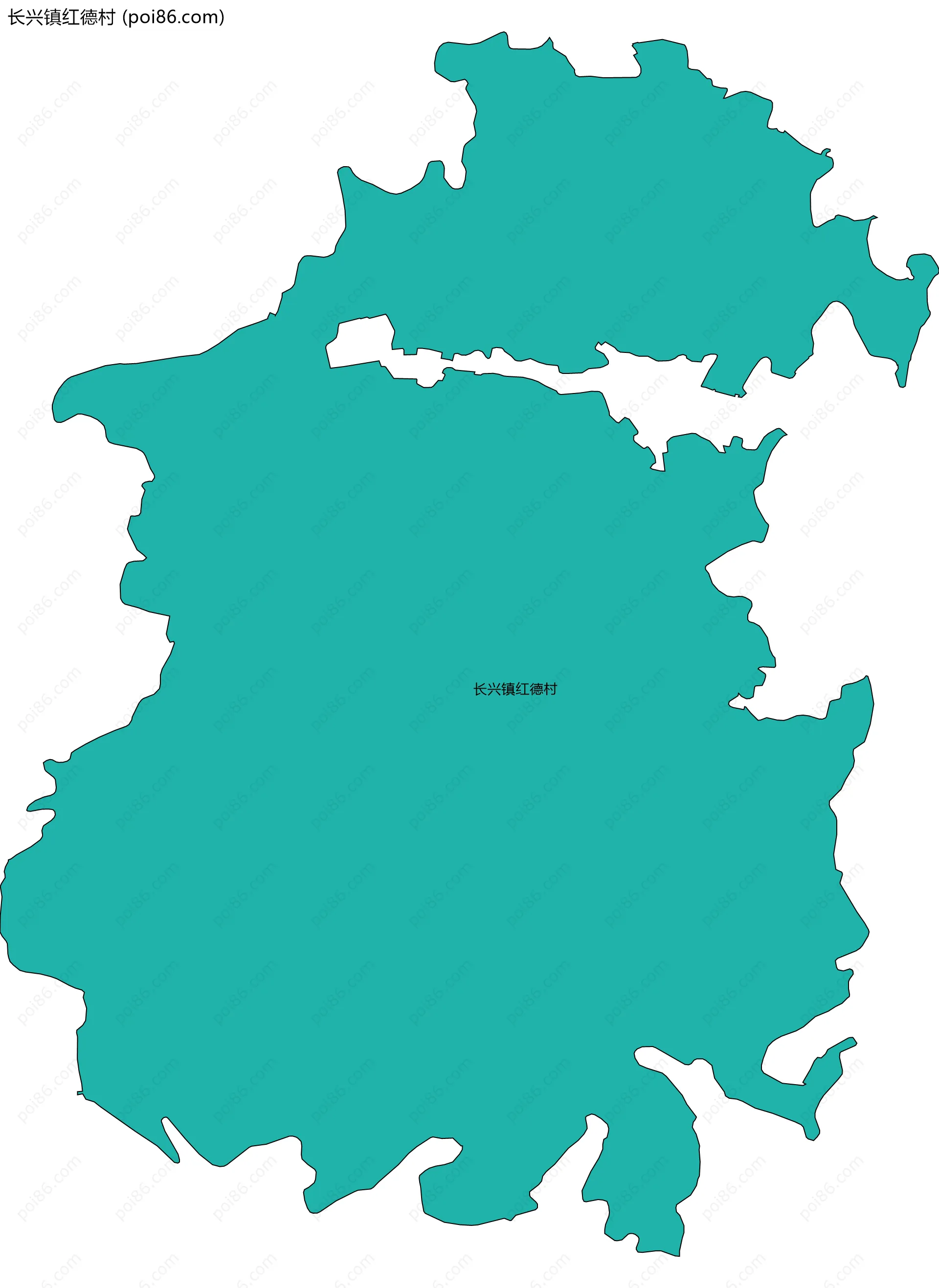 长兴镇红德村边界地图