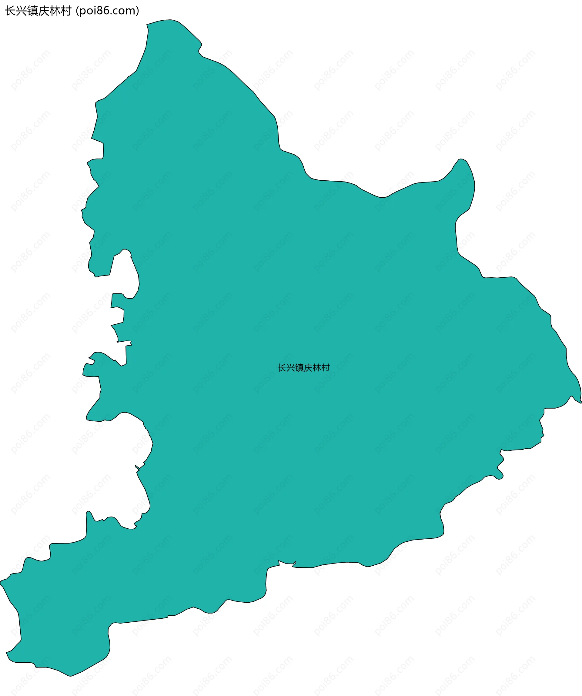 长兴镇庆林村边界地图