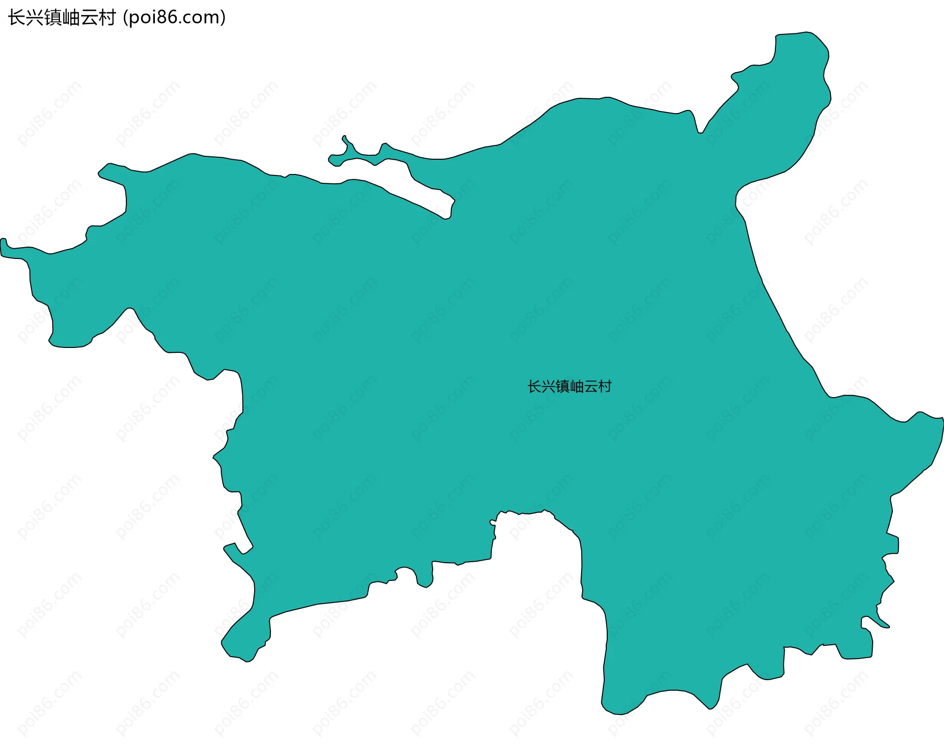 长兴镇岫云村边界地图