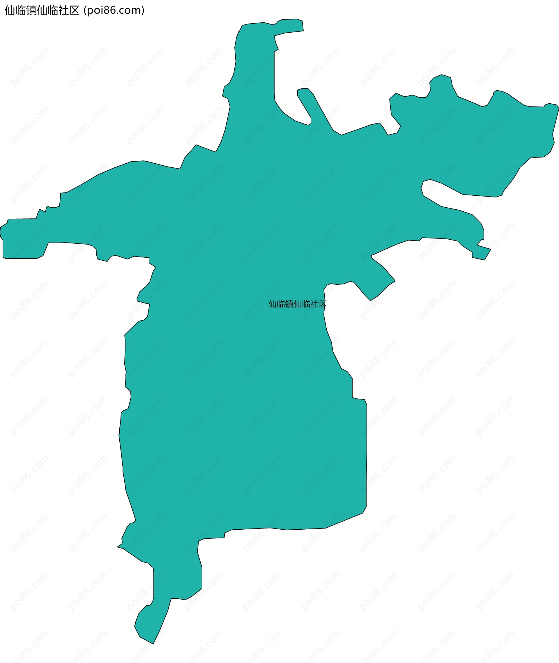 仙临镇仙临社区边界地图