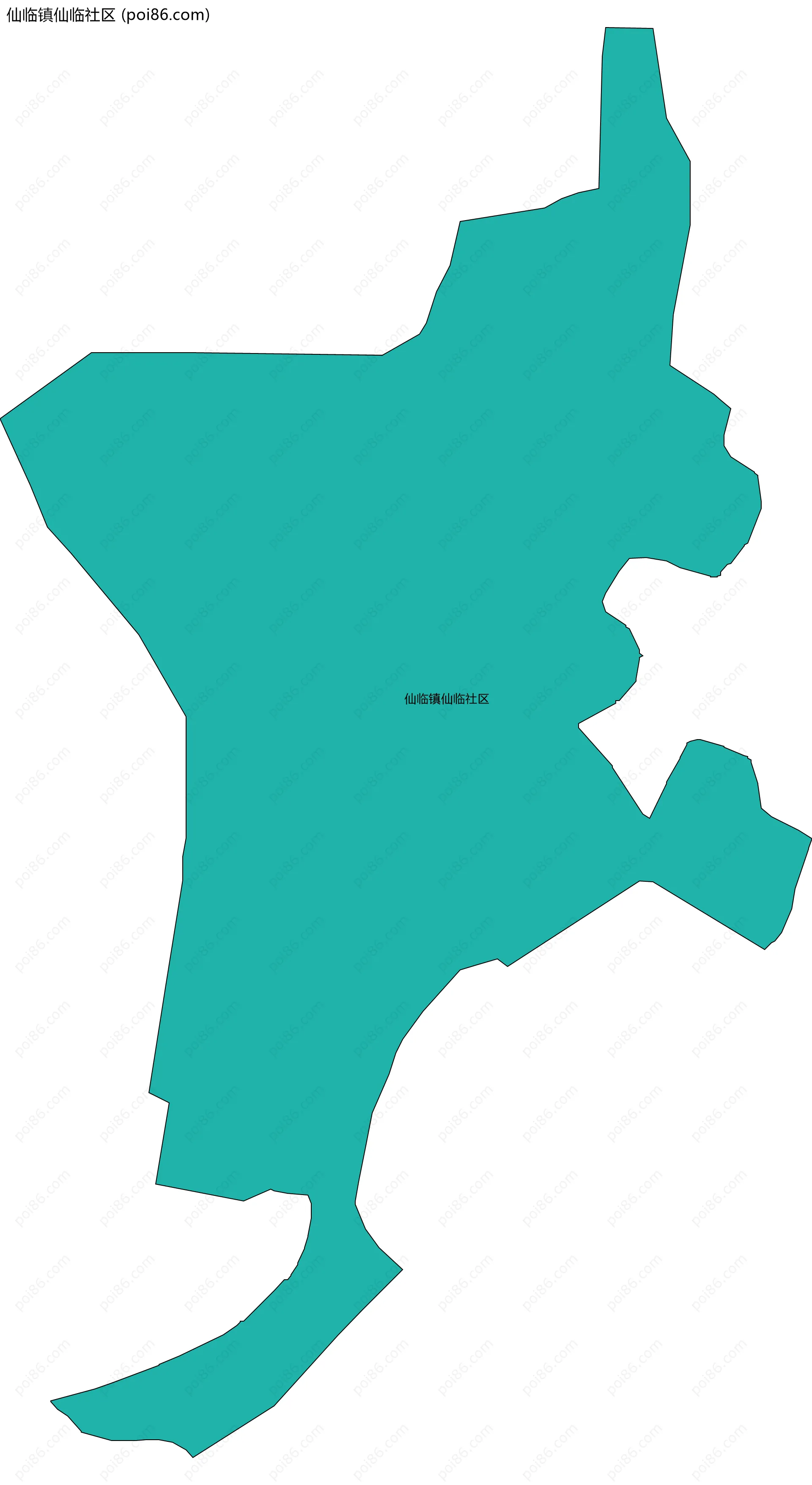 仙临镇仙临社区边界地图