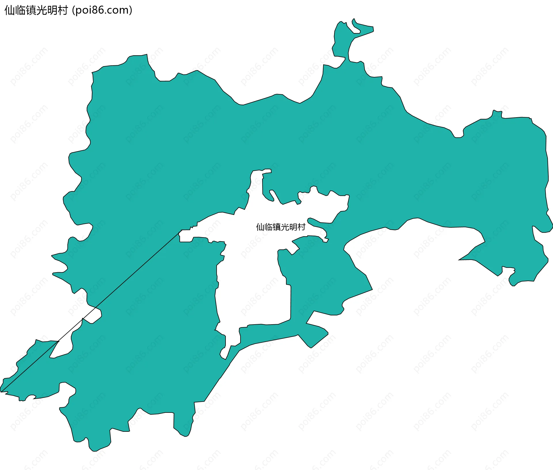 仙临镇光明村边界地图