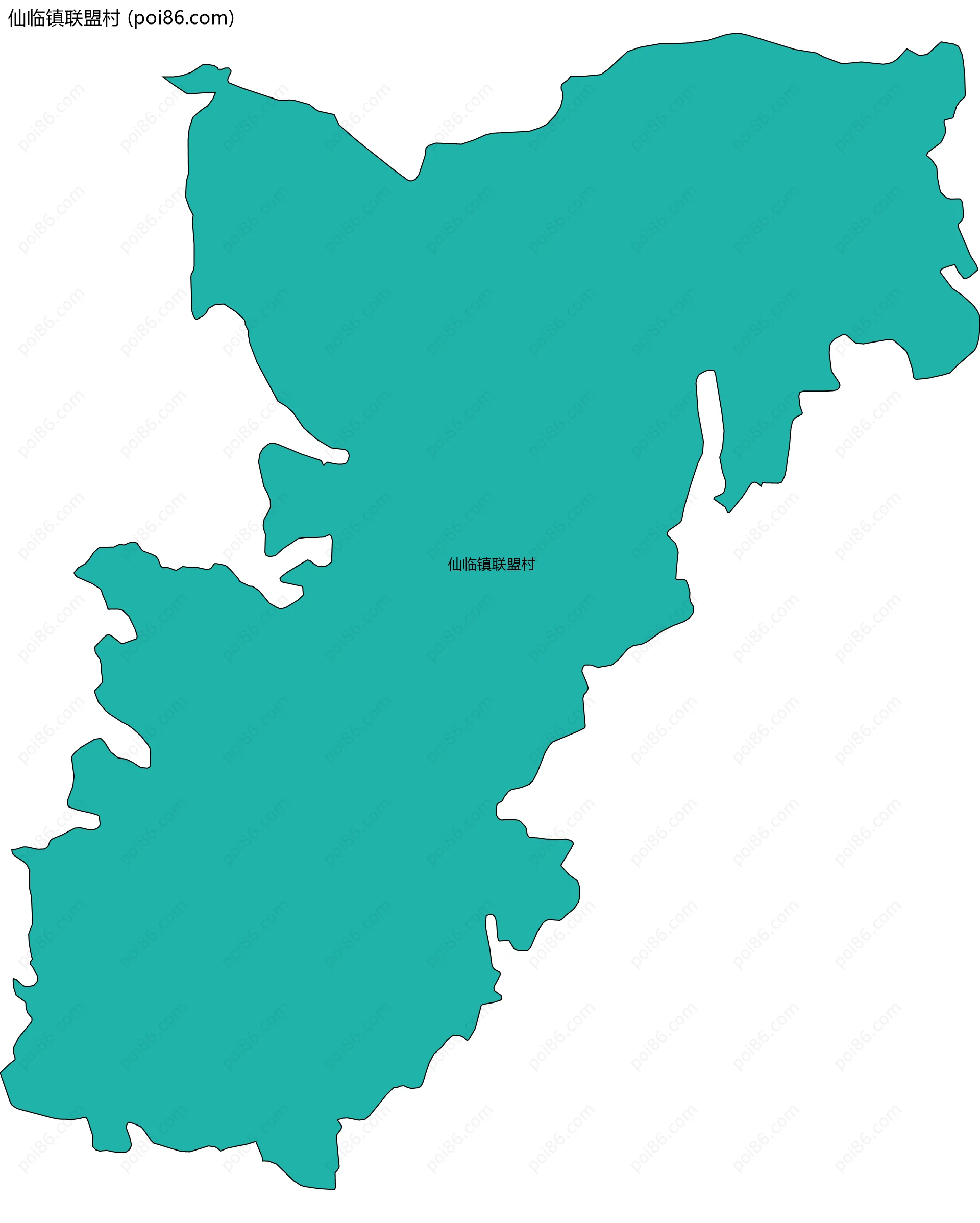 仙临镇联盟村边界地图