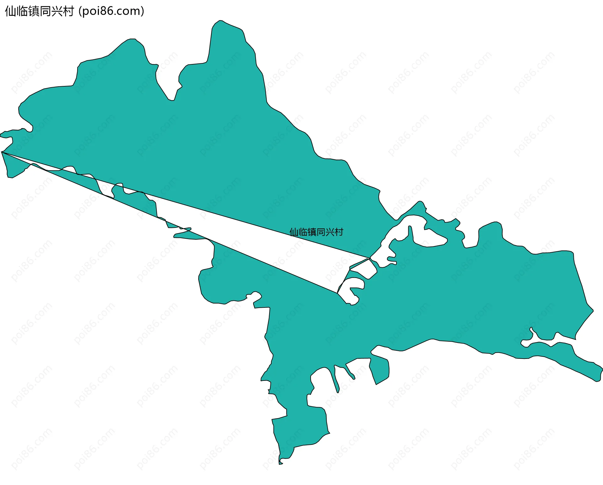 仙临镇同兴村边界地图