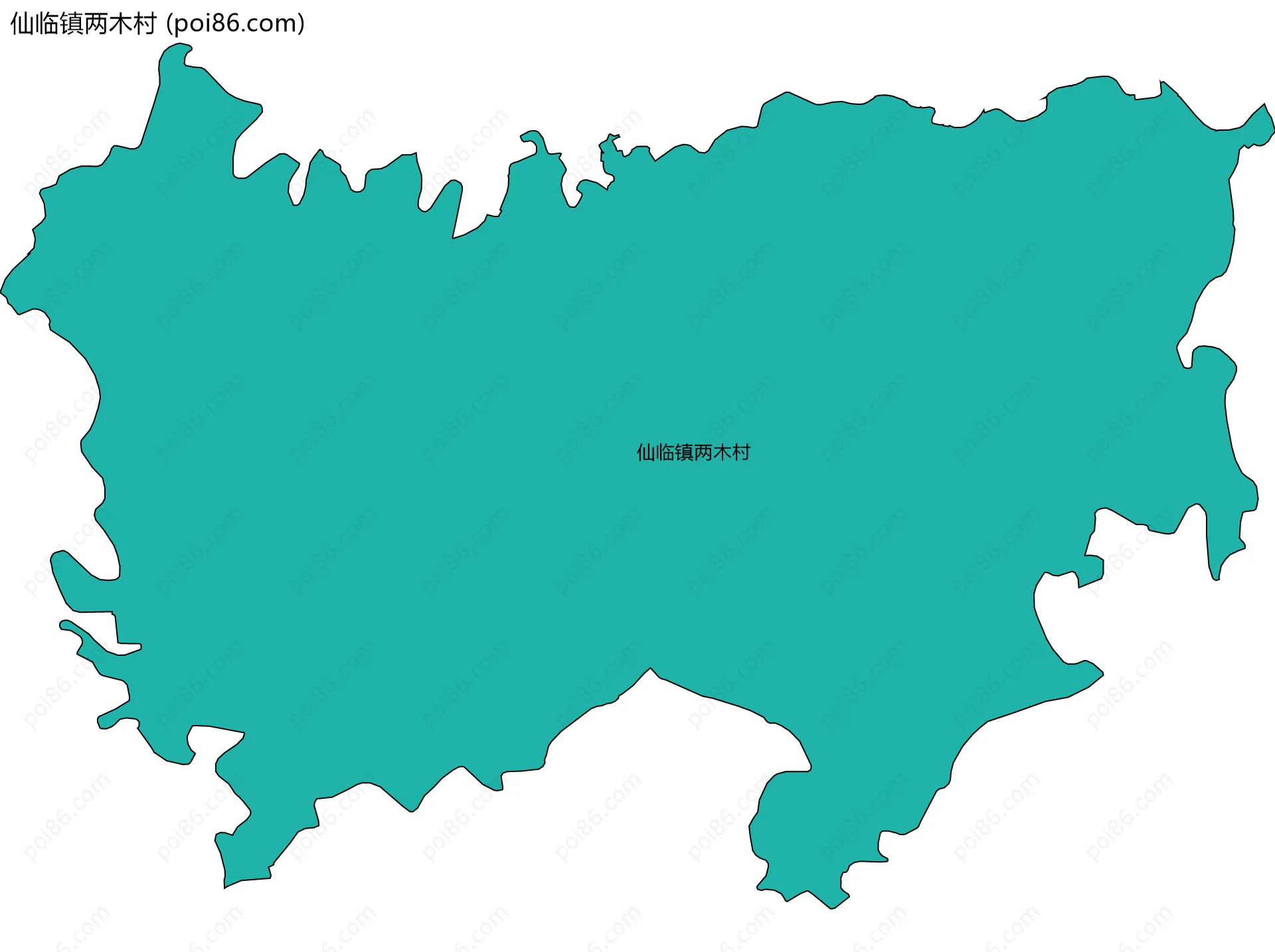 仙临镇两木村边界地图
