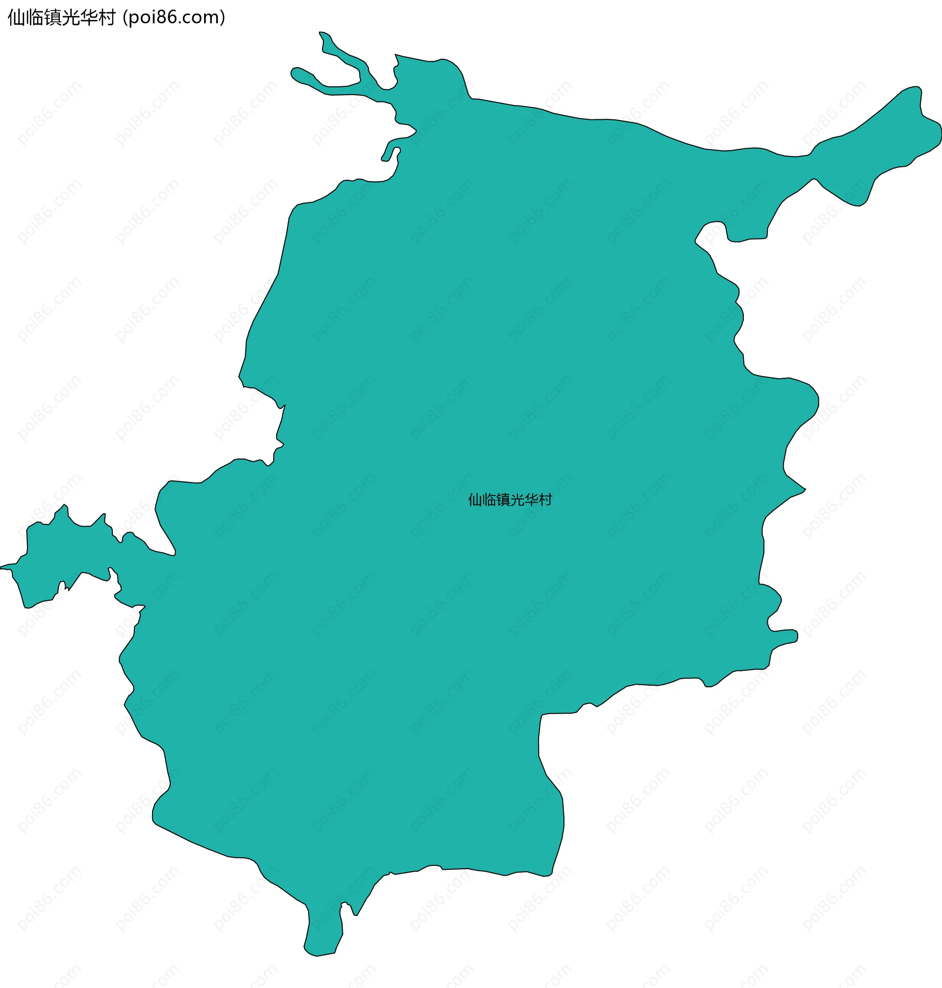 仙临镇光华村边界地图