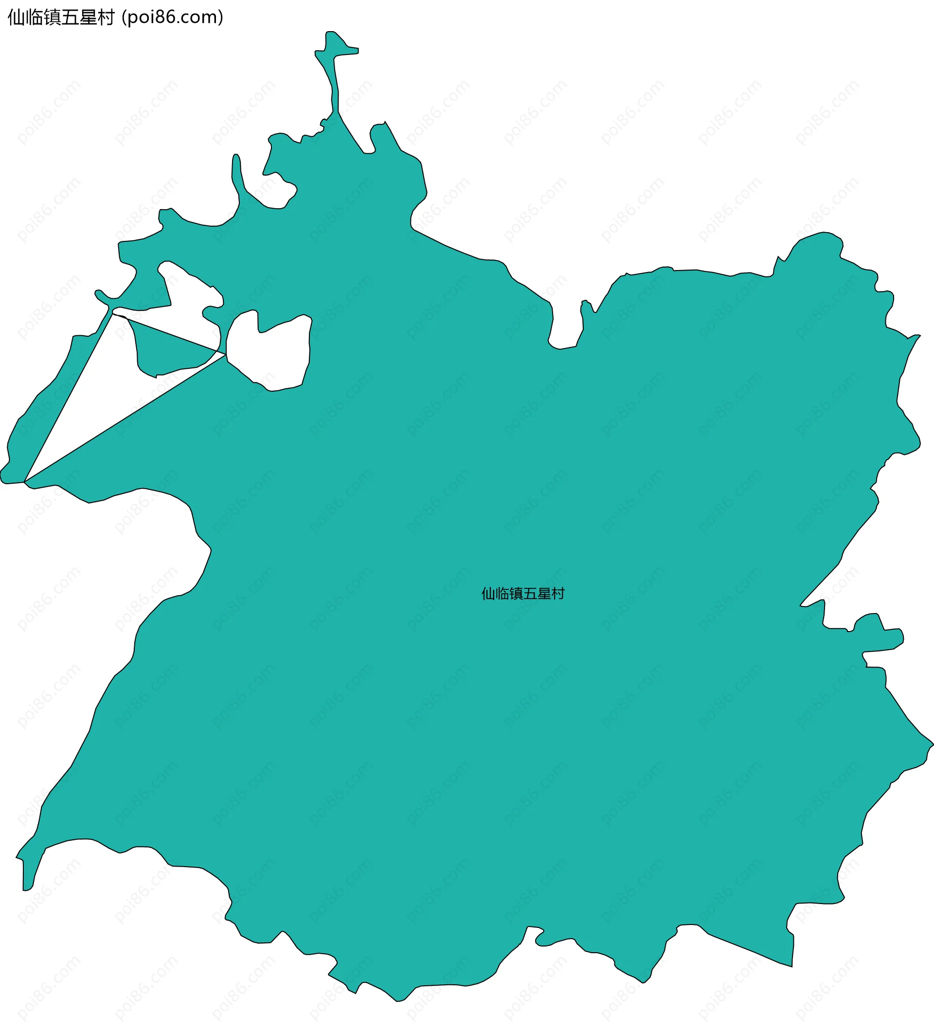 仙临镇五星村边界地图