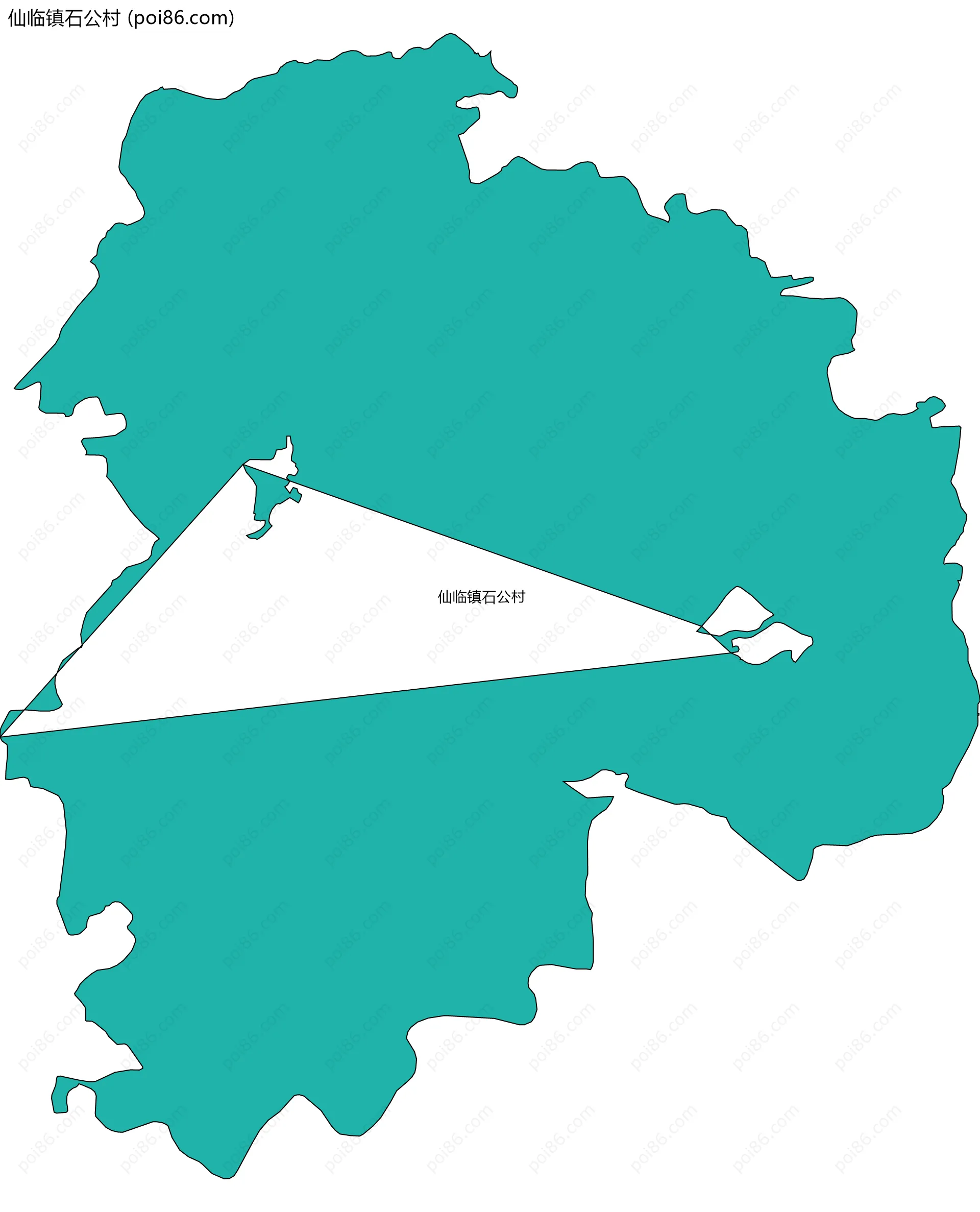 仙临镇石公村边界地图