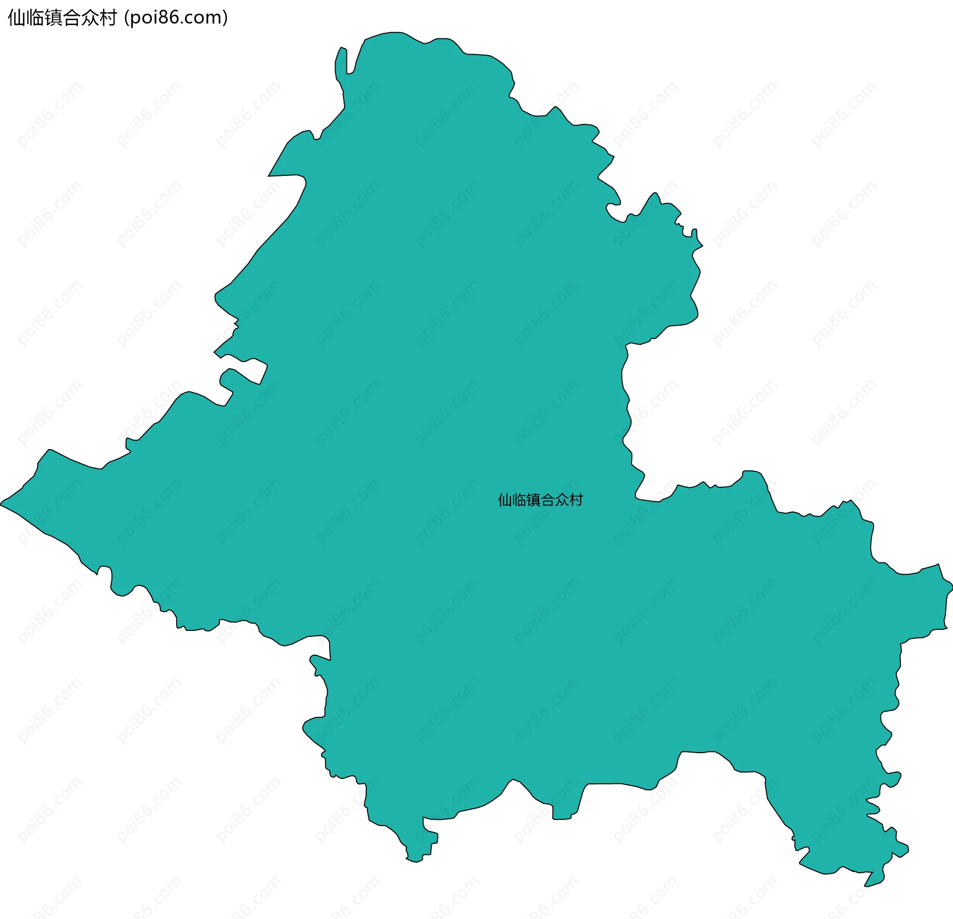 仙临镇合众村边界地图