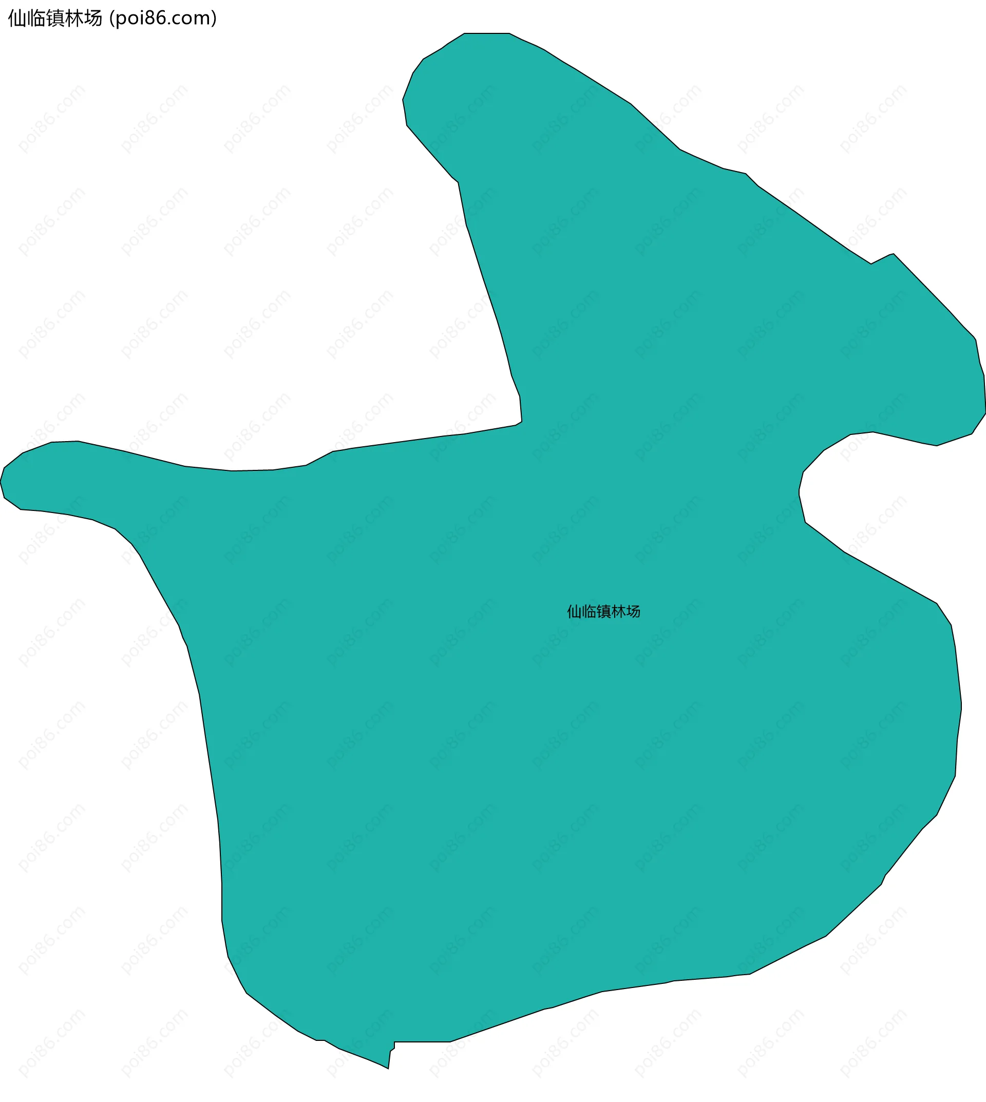 仙临镇林场边界地图