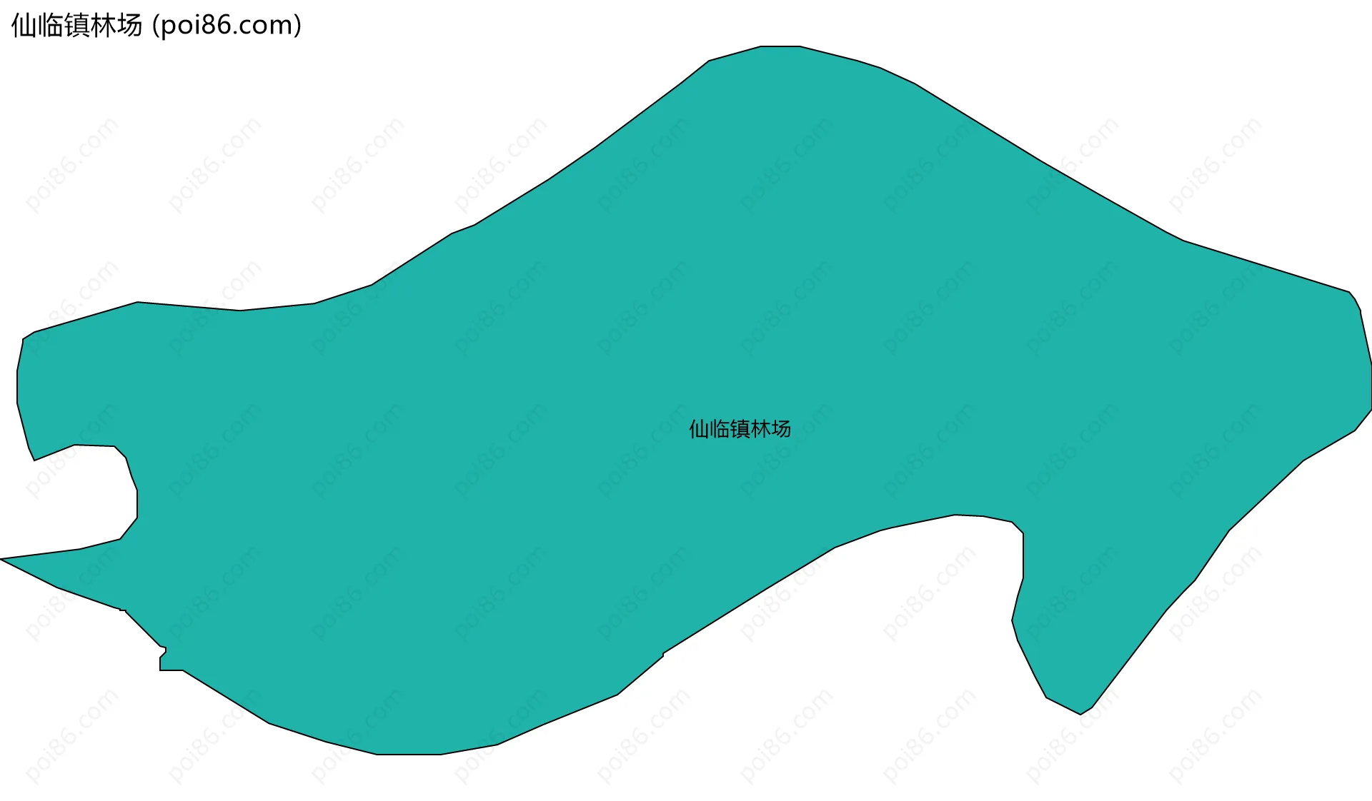 仙临镇林场边界地图