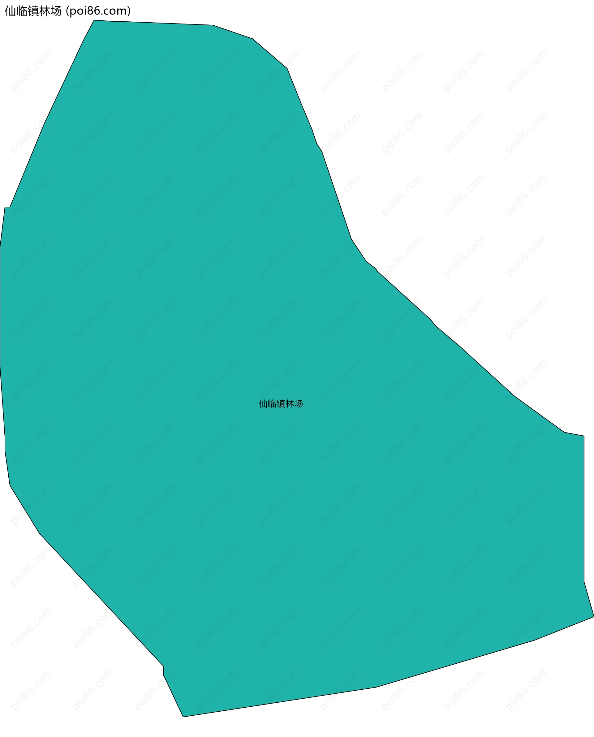 仙临镇林场边界地图