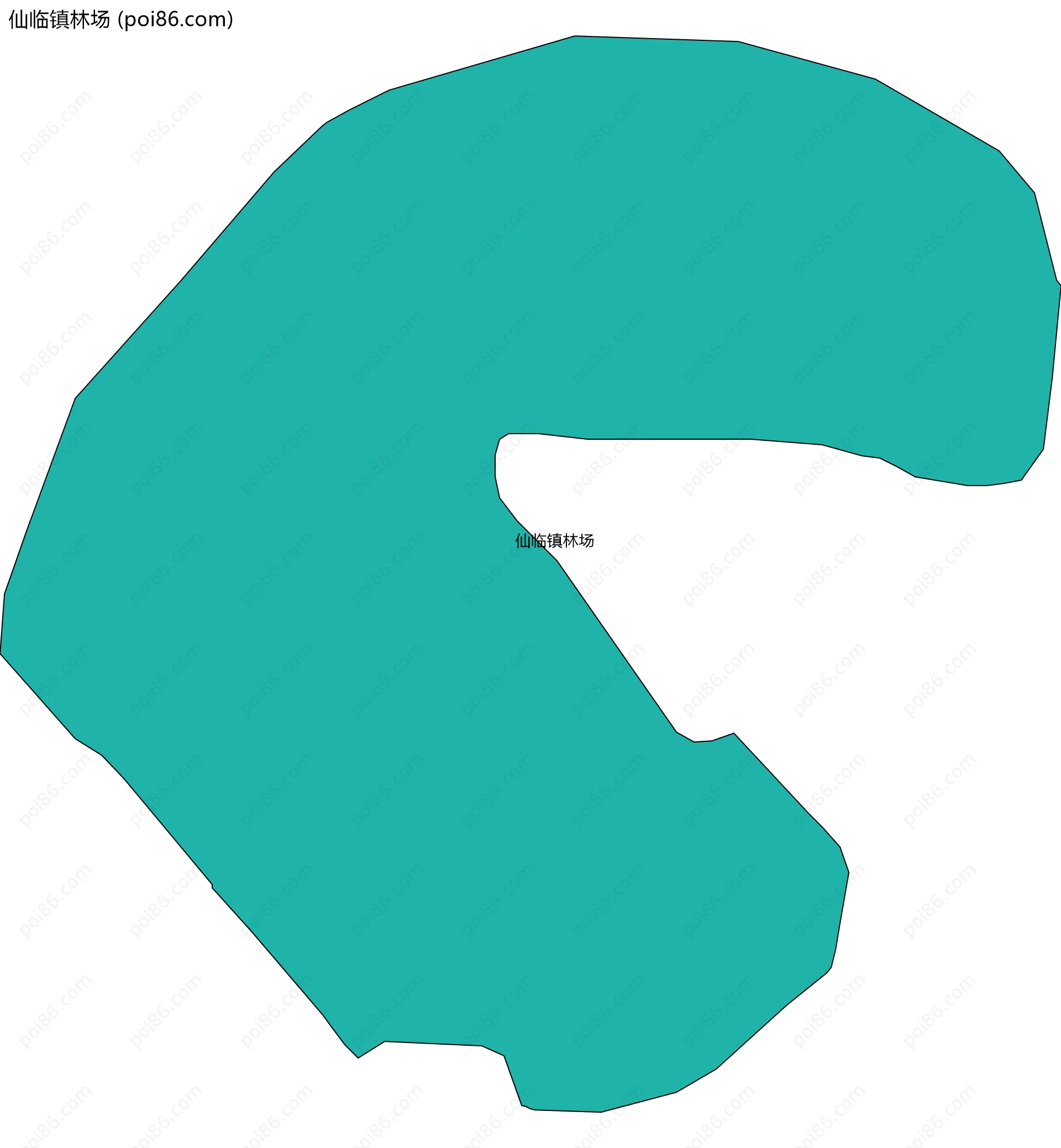 仙临镇林场边界地图