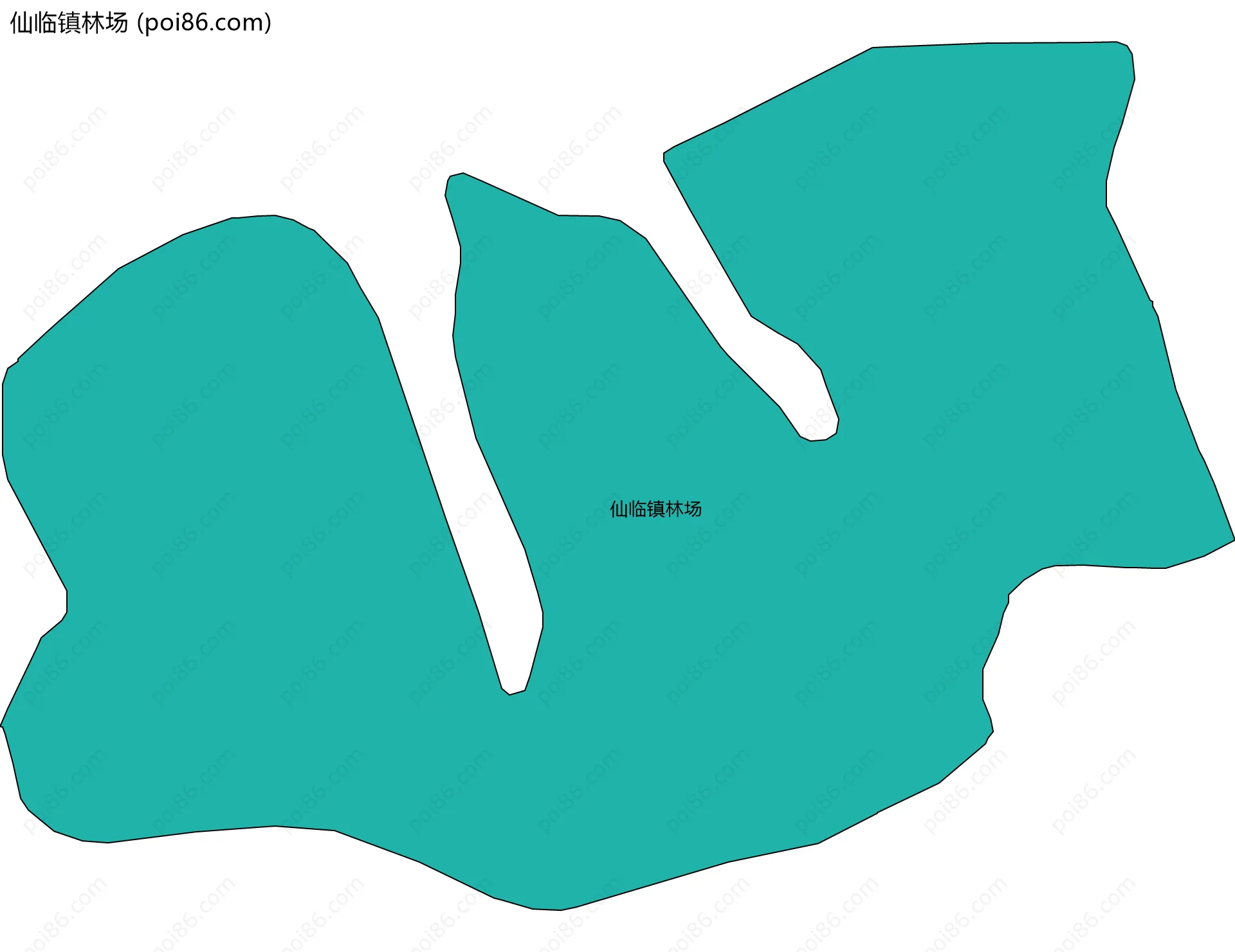 仙临镇林场边界地图