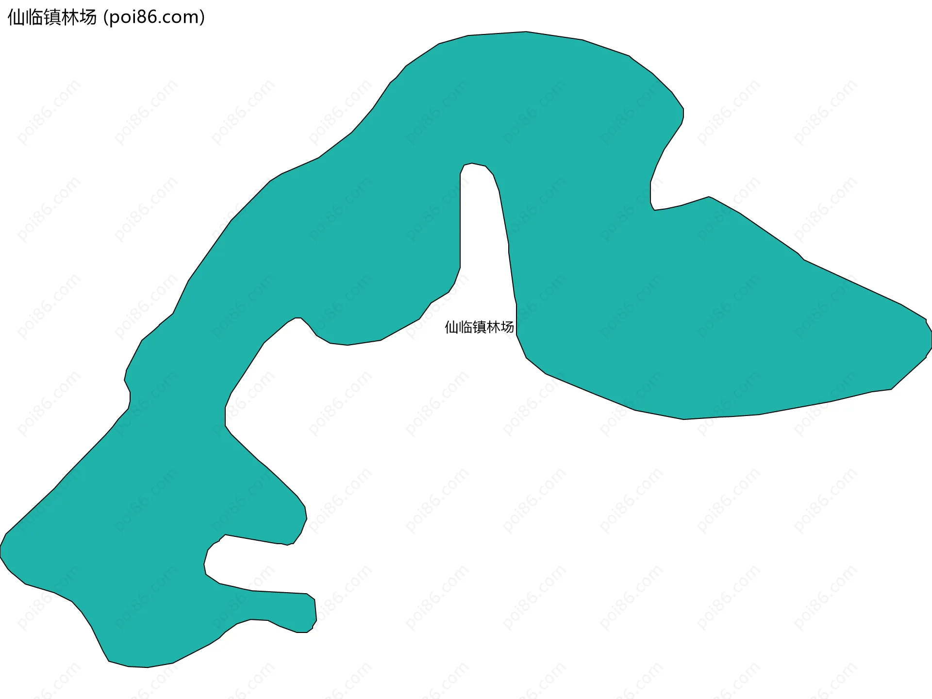 仙临镇林场边界地图