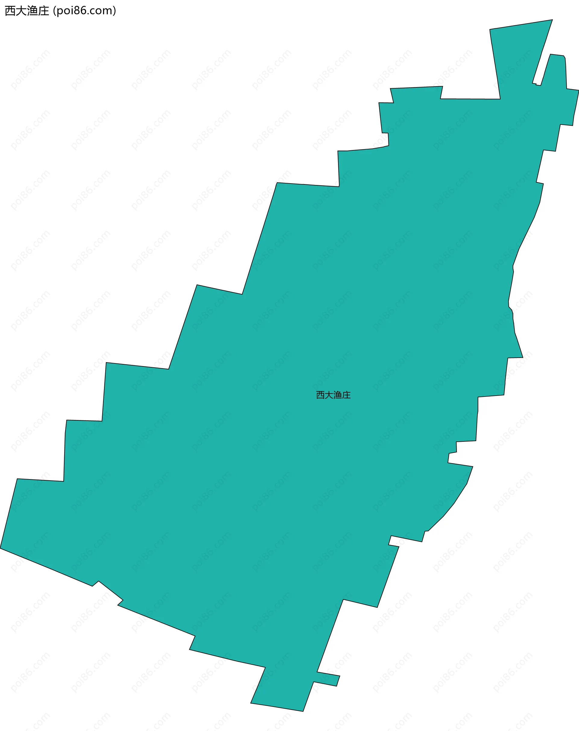 西大渔庄边界地图
